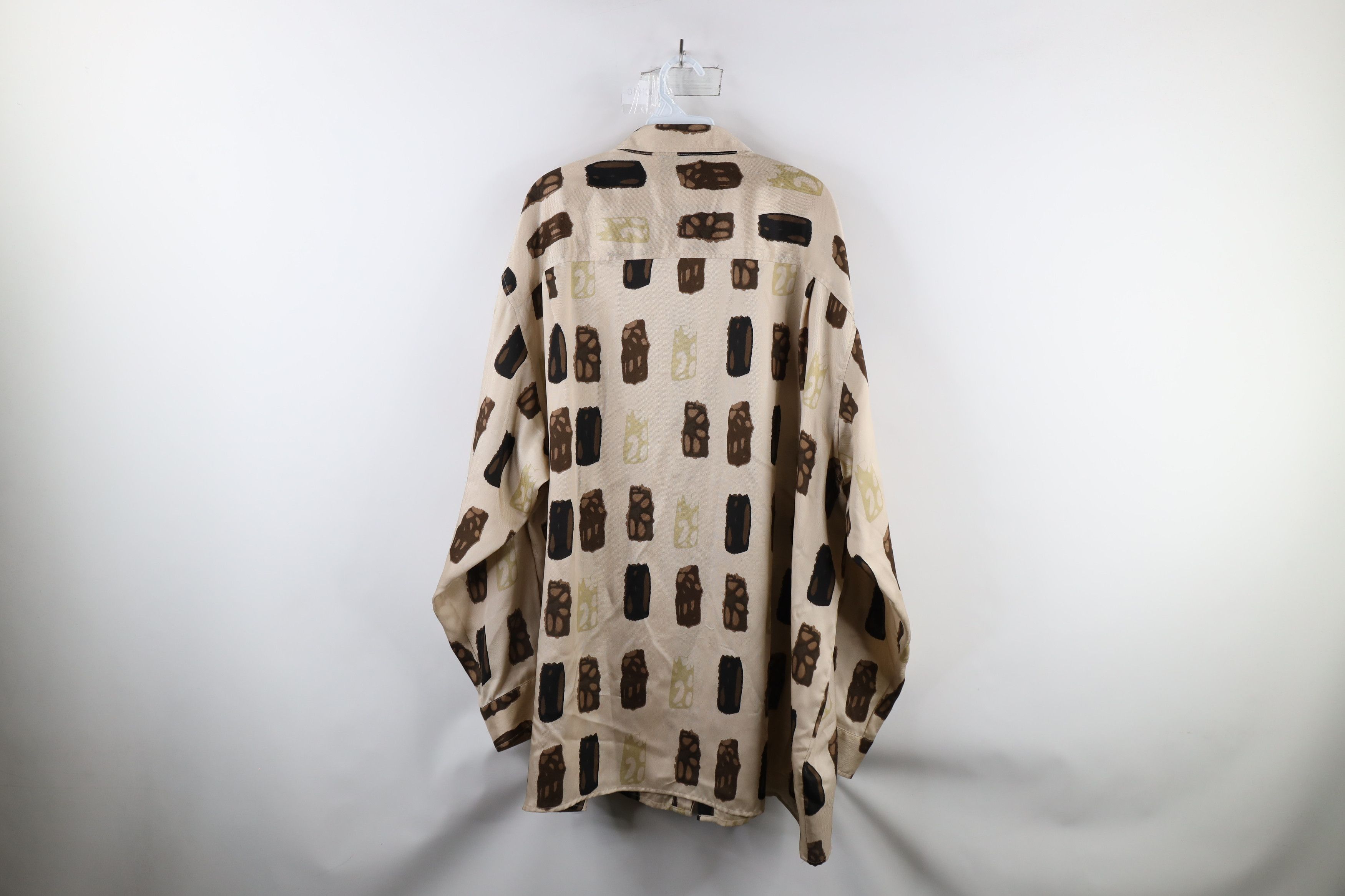 Gemelli × Vintage Vintage 90s Genelli Silk Long Sleeve Collared Button Shirt Size US XXL / EU 58 / 5 - 10 Thumbnail