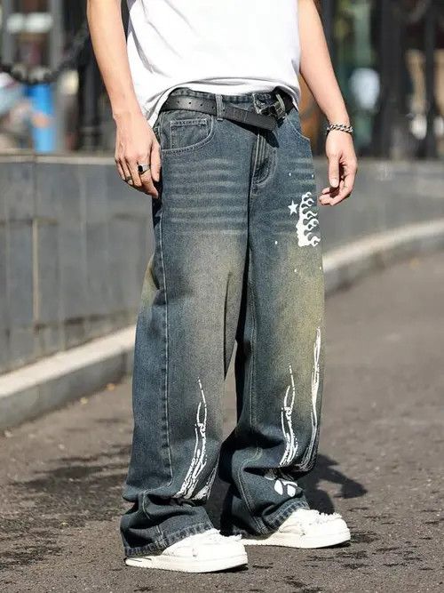 Jean VINTAGE denim jeans Y2K baggy Size US 32 / EU 48 - 3 Thumbnail