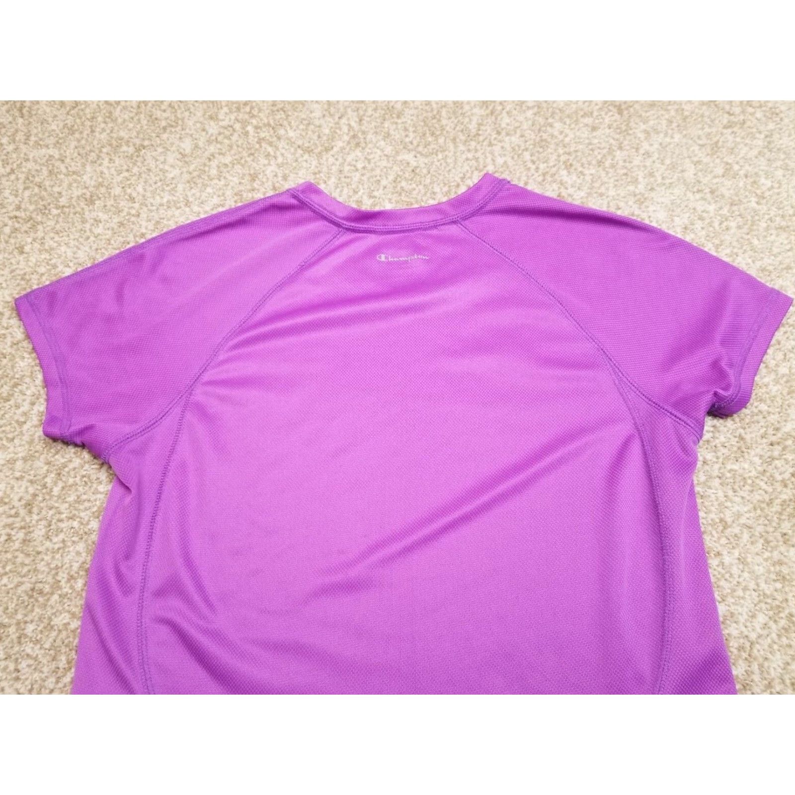 Champion Champion Double Dry Shirt Women Medium Purple Vneck Pullover Performance Stretch Size M / US 6-8 / IT 42-44 - 7 Thumbnail