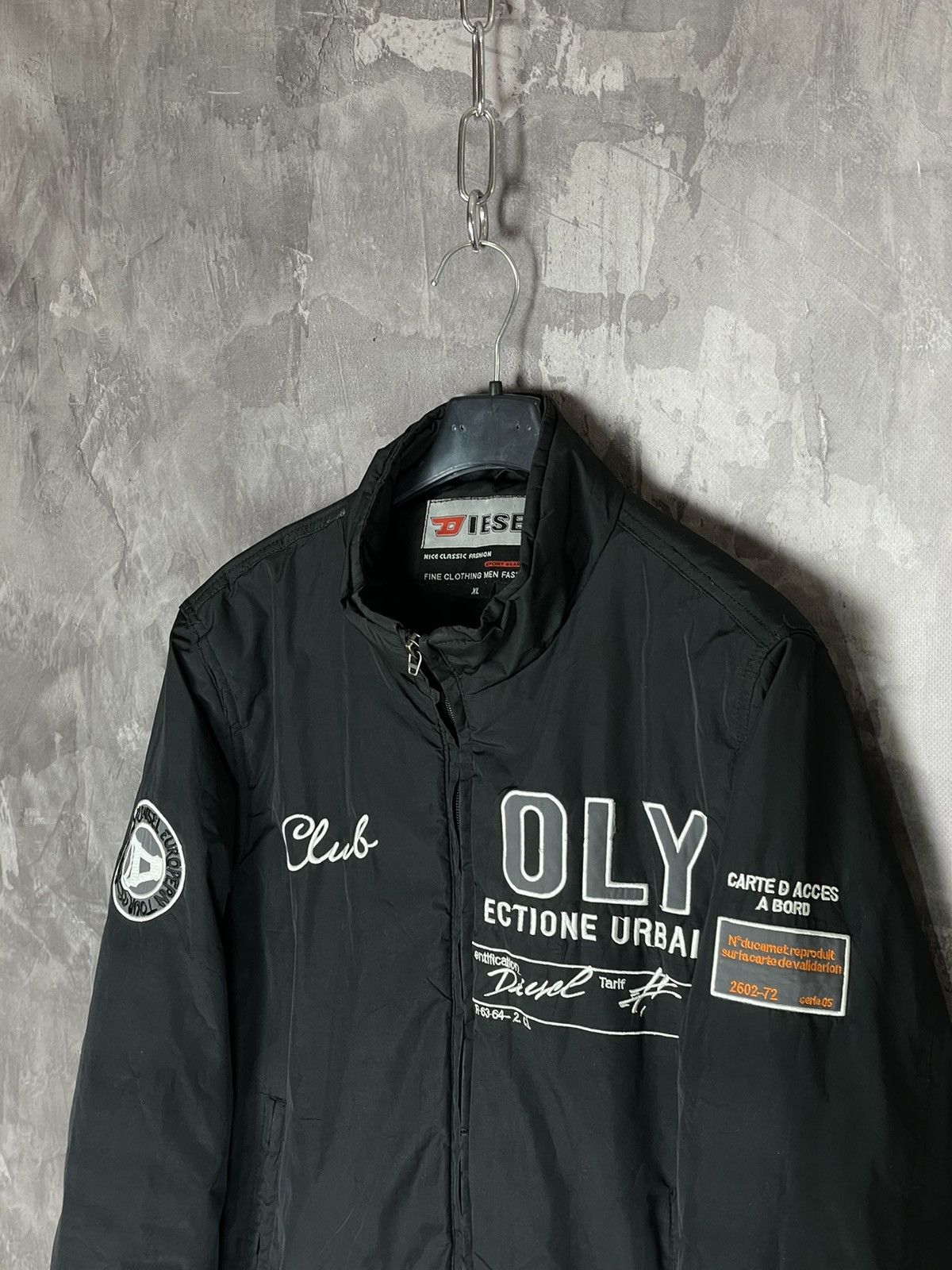 Diesel × Vintage Diesel Vintage Y2K Bomber Nylon Moto Jacket Size XL / US 12-14 / IT 48-50 - 8 Thumbnail