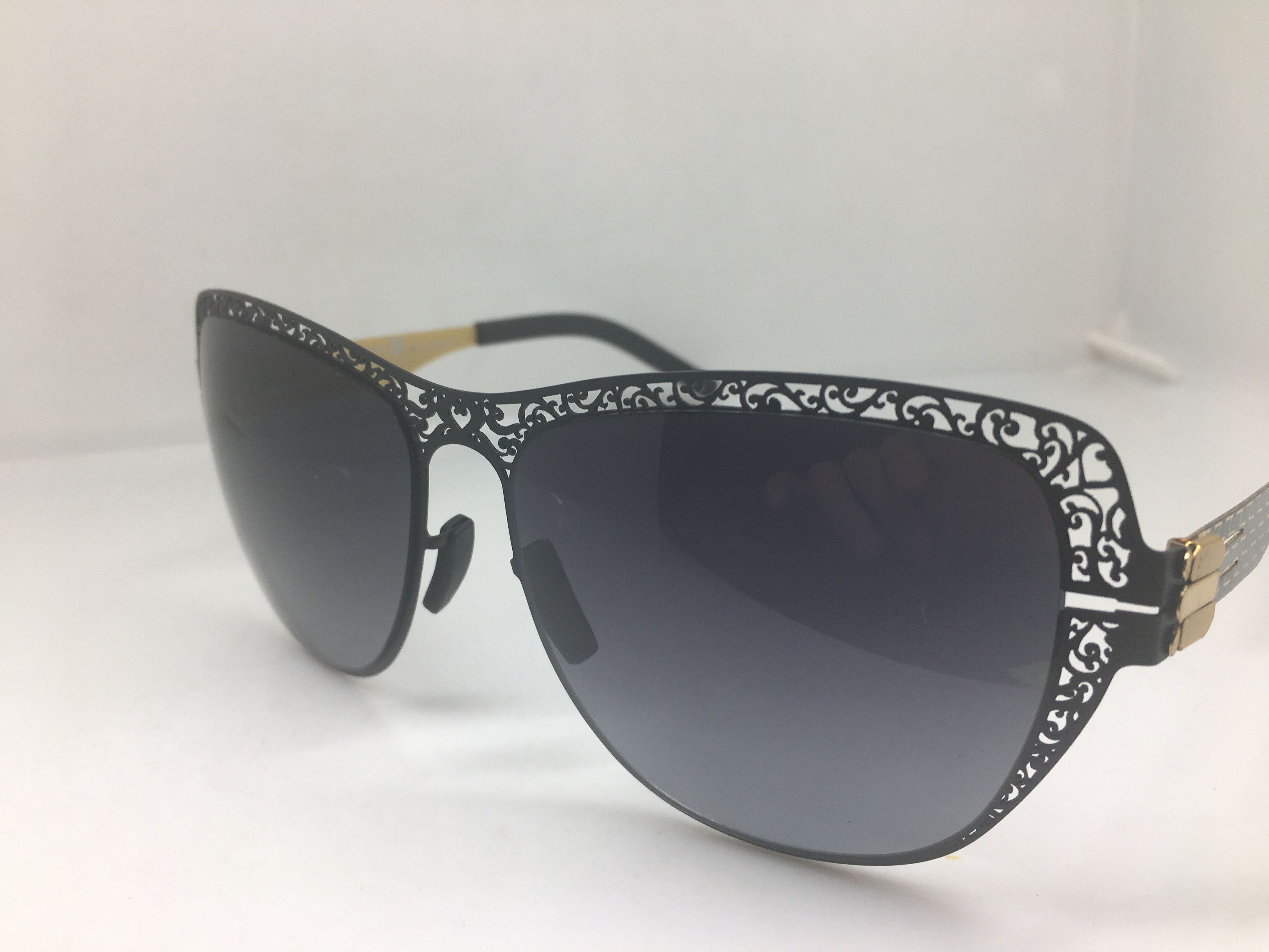 Other AC Berlin Black Alloy Oversize Sunglasses Frame Diva Size ONE SIZE - 3 Thumbnail