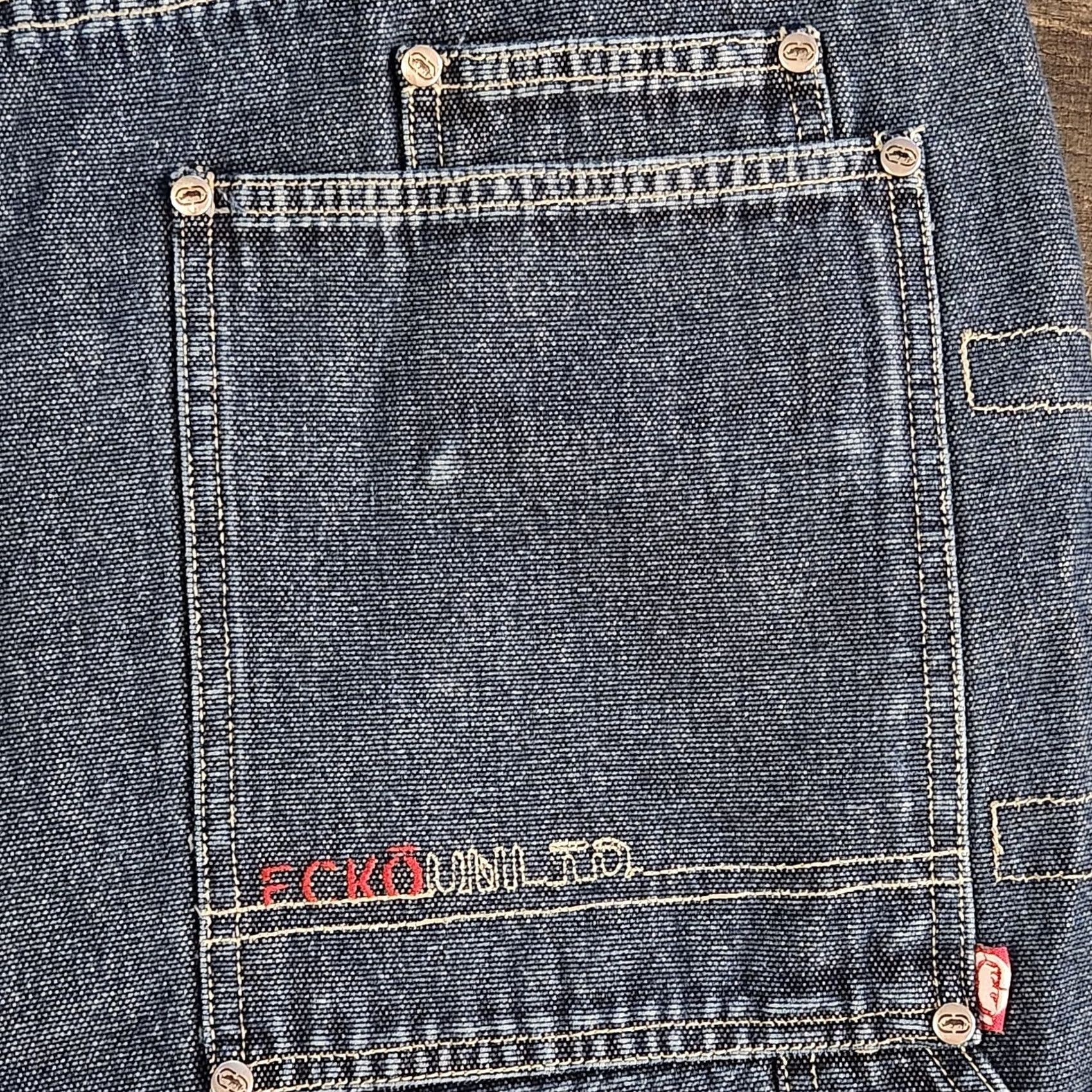 Ecko Unltd. Vintage Ecko Unltd Shorts Mens 38 Denim Baggy Carpenter Hip Hop Skater 90s - Pre-Owned Size US 38 / EU 54 - 4 Thumbnail