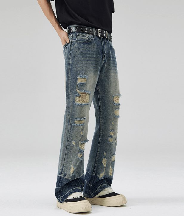 Japanese Brand × Jean American high street baggy ripped jeans y2k Size US 32 / EU 48 - 3 Thumbnail