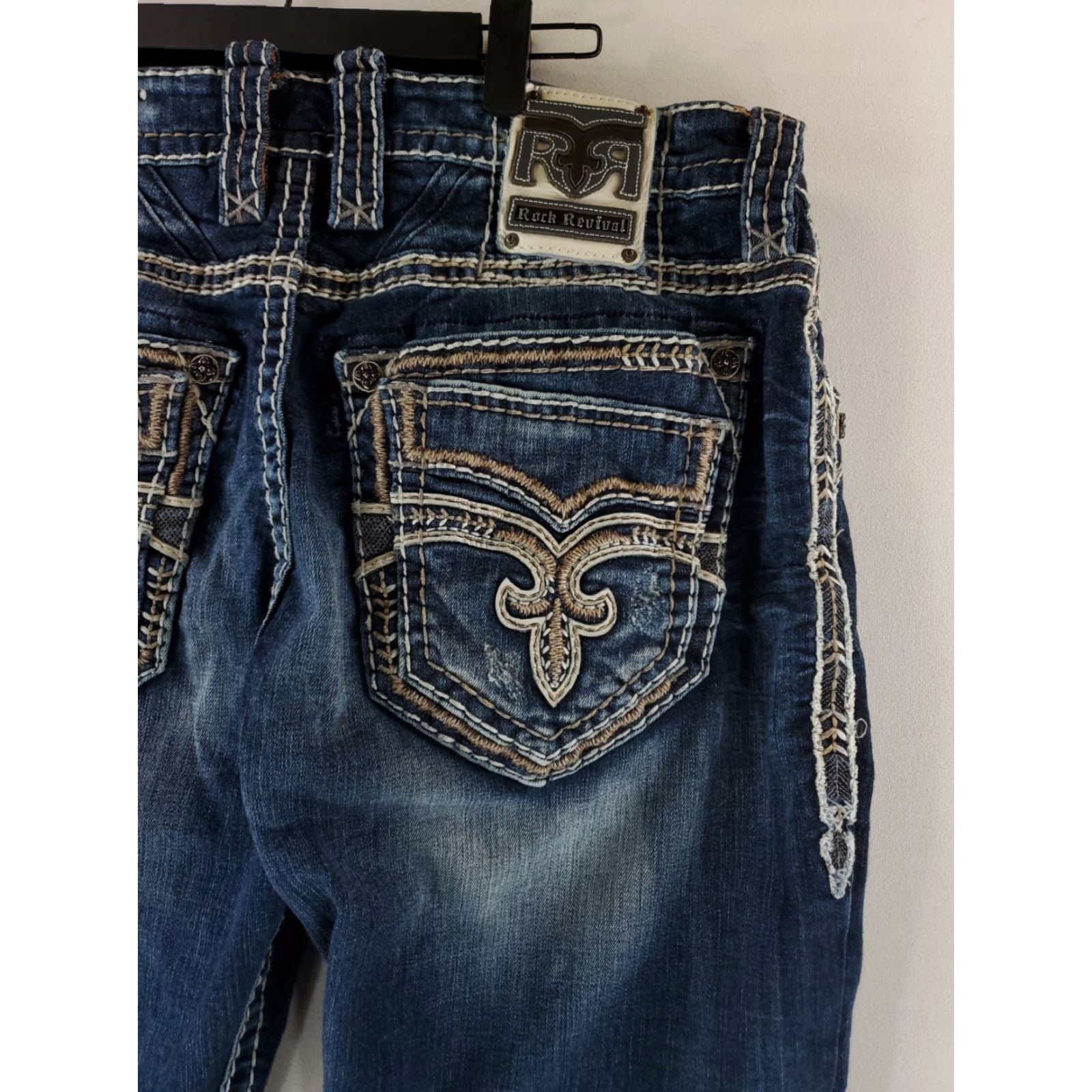 Vintage Rock Revival Jeans Phamy Straight Rocker Mens 36 Inseam 31 Blue Regular Size 36 33 (36x31 Actual) Size US 36 / EU 52 - 6 Thumbnail