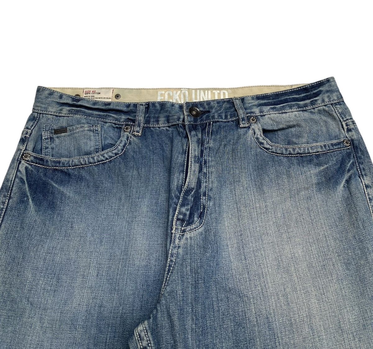 Ecko Unltd. × Vintage Rare Design Vintage Ecko Untld Oversized Baggy Jeans 2000s Size US 40 / EU 56 - 3 Thumbnail
