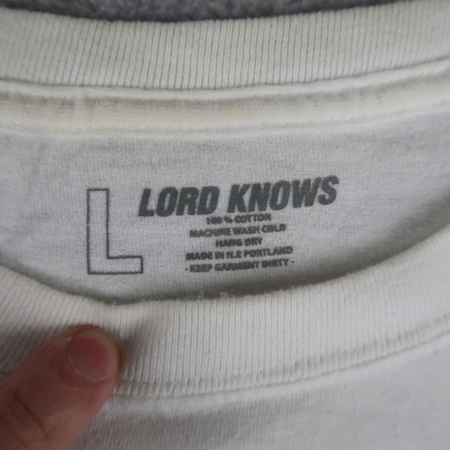 Doublet Lord Knows T Shirt Mens L White Graphic Double Sided Religious Streetwear Tee Size US L / EU 52-54 / 3 - 6 Thumbnail