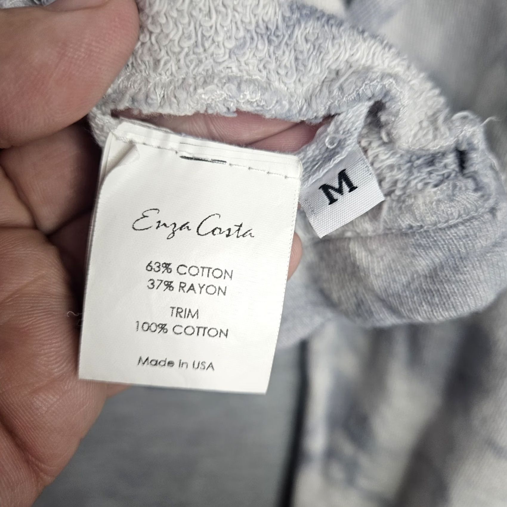 Enza Costa Enza Costa Hoodie Womens Cropped Pullover Crew Neck Multicolor Tie-Dye Pattern Long Sleeve Size M Casual Activewear Sweatshirt Cotton Polyester Logo Size M / US 6-8 / IT 42-44 - 5 Thumbnail
