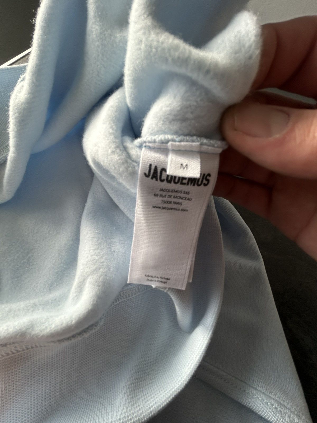 Jacquemus Jacquemus Gros Grain Hoodie in blue Light Size US M / EU 48-50 / 2 - 6 Thumbnail