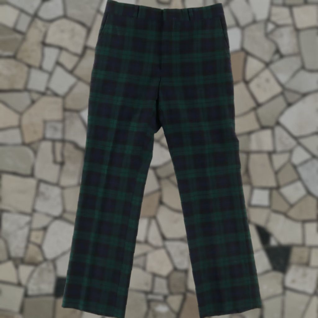 Vintage Meyer’s Lexington KY Wool Knit Plaid Green Navy Men's 32 Pants Chino Regular Inseam 34” Willow? Size US 32 / EU 48 - 1 Thumbnail