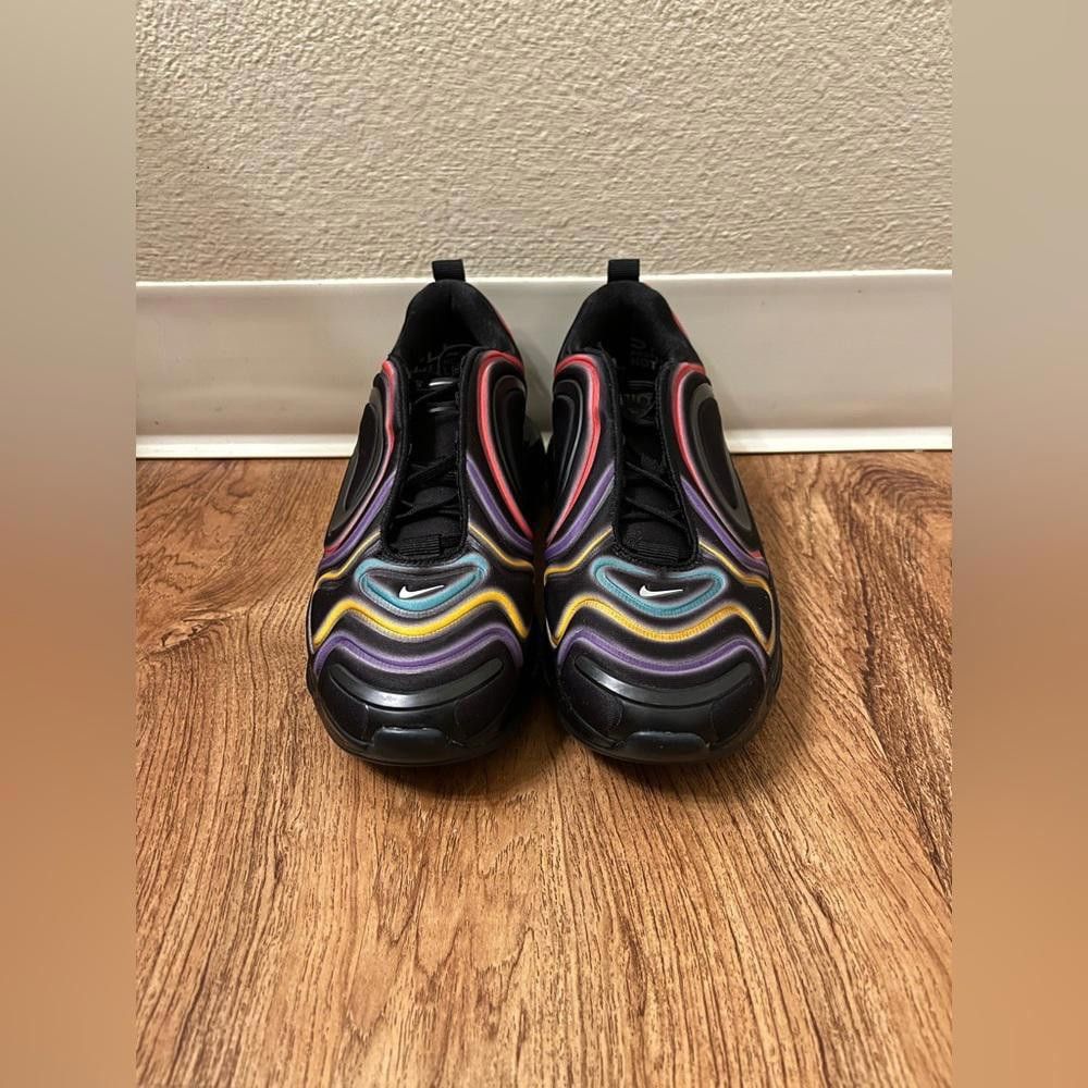Nike Air Max 720 Black Neon Streaks Sample Made In Korea Size US 7 / IT 37 - 7 Thumbnail
