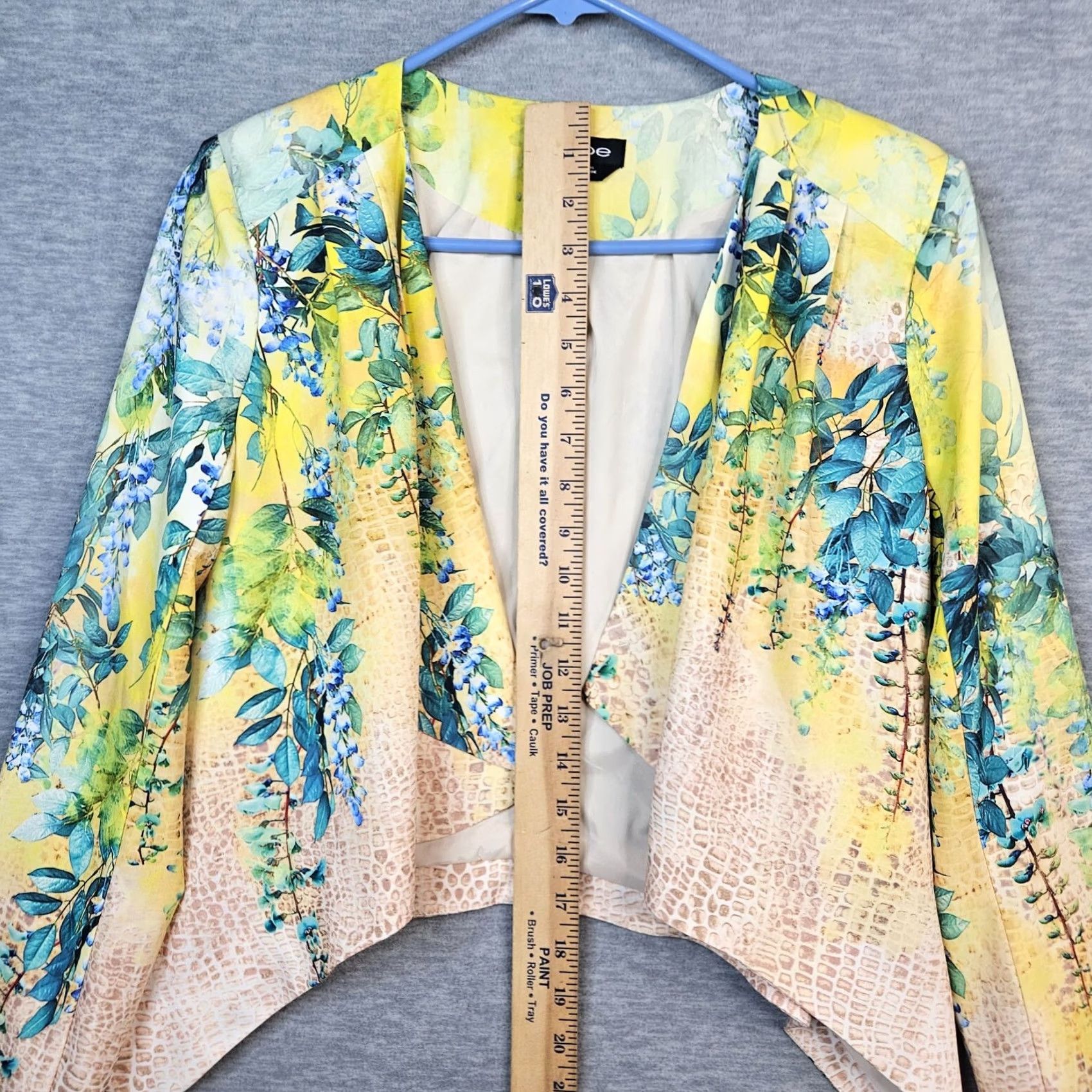 Bebe Bebe Women Blazer Shirt Cardigan Light Weight Open Front Tropical Pattern Multicolor Size 2 Size XS / US 0-2 / IT 36-38 - 8 Thumbnail