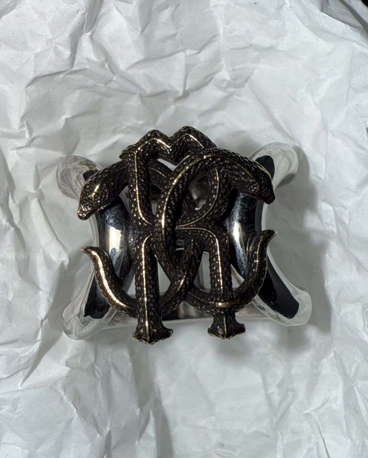 Roberto Cavalli Roberto Cavalli Monogram Serpent Ring, size 9, silver/gold Size ONE SIZE - 10 Thumbnail