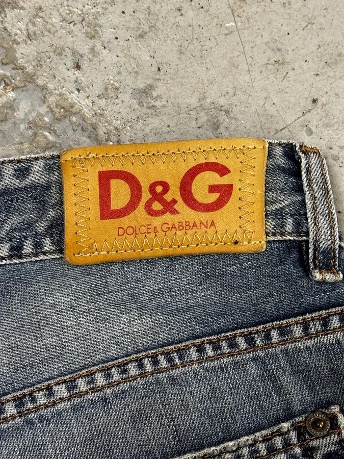 Dolce & Gabbana 2000s Dolce & Gabbana Distressed Blue Slim Denim Jeans Size US 30 / EU 46 - 6 Thumbnail