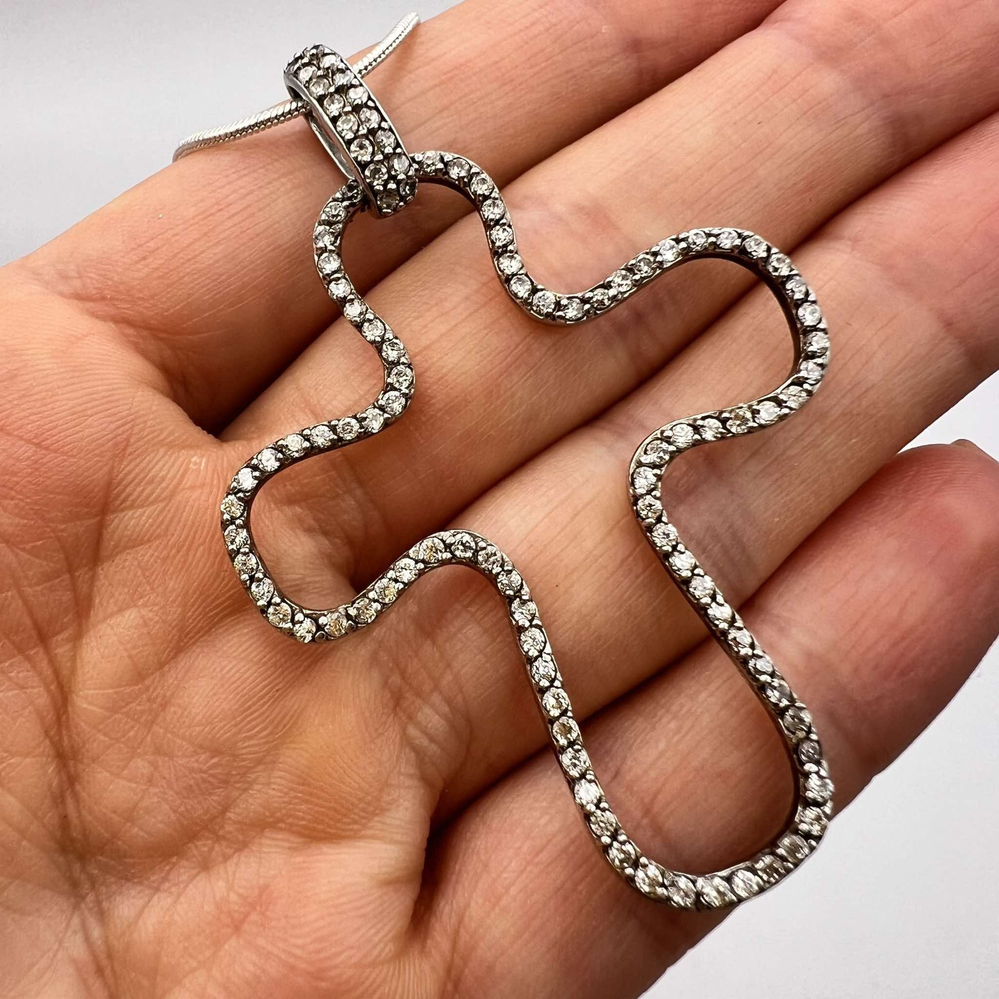Sterling Silver Vintage Sterling Silver 925 Necklace Pendant Cross Signed Size ONE SIZE - 1 Thumbnail
