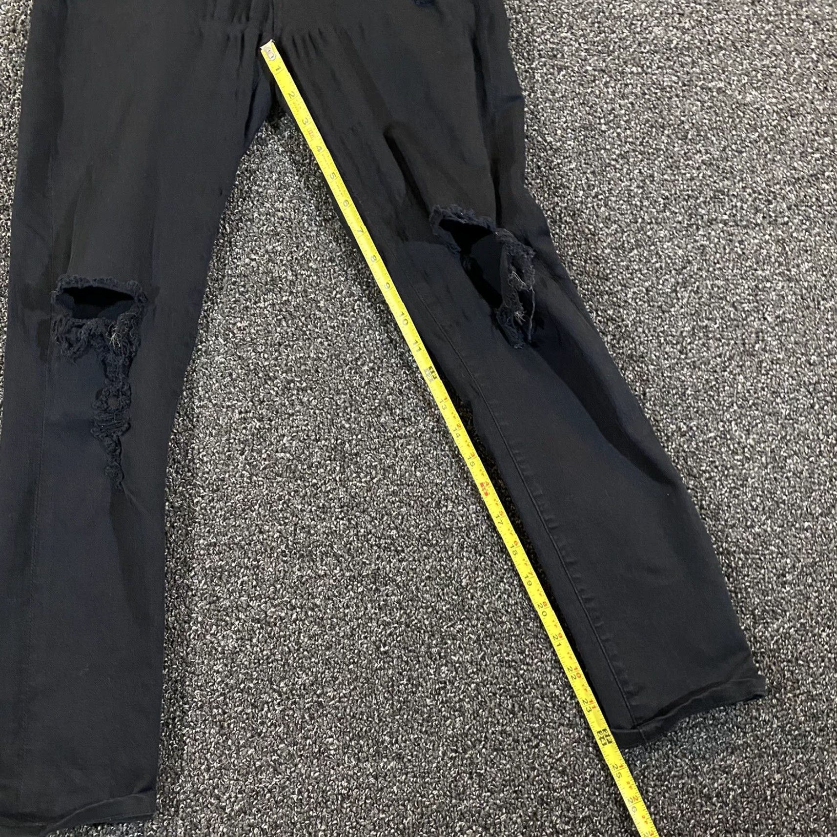 Agolde AGOLDE Sophie High Rise Skinny Jeans Womens 28 Moonstruck Black Distressed Jeans Slim Fit Size 28" / US 6 / IT 42 - 7 Thumbnail