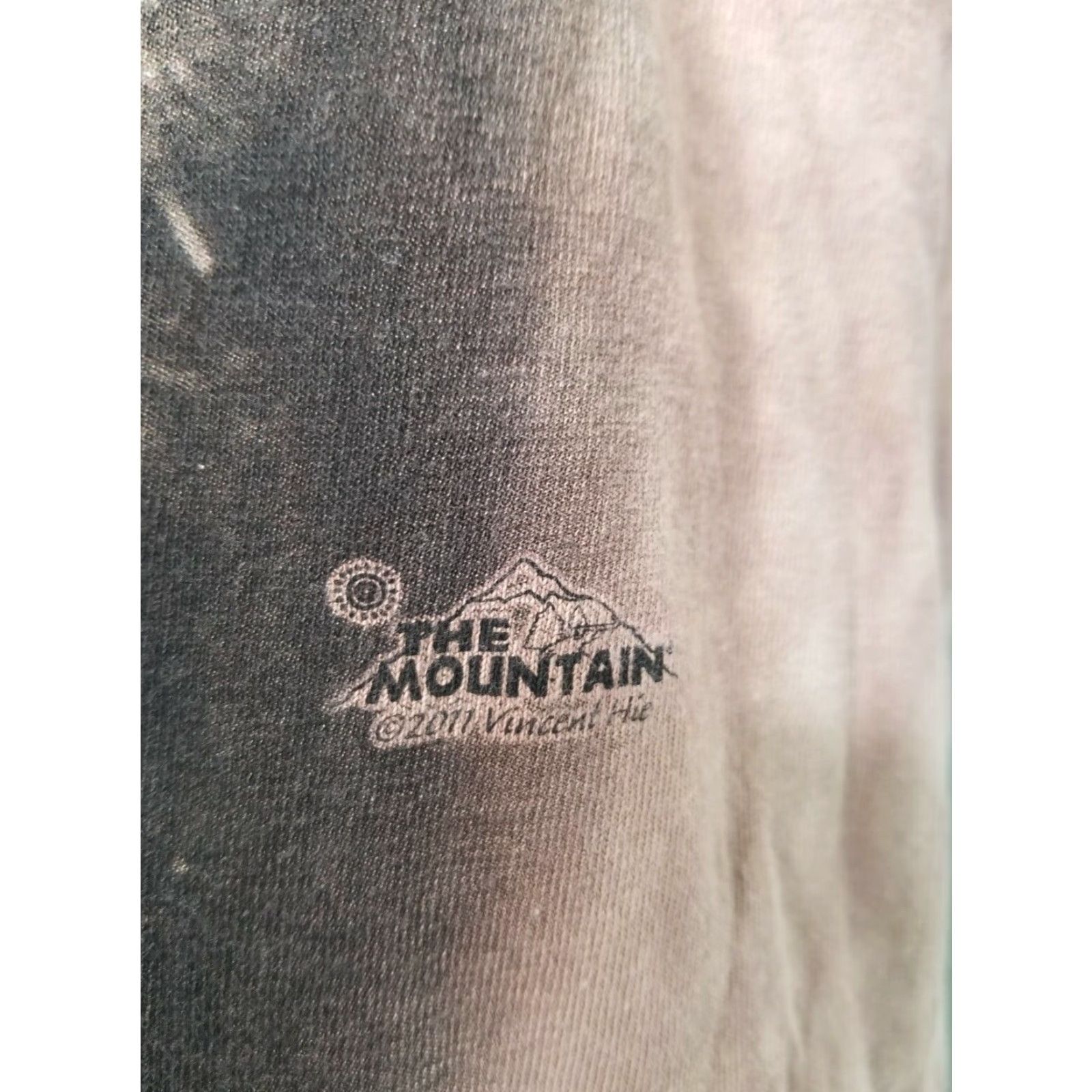 The Mountain VINTAGE The Mountain T Shirt Bulldog Tie Dye Distressed 90s Mens XL Brown Crew Neck Short Sleeve Cotton Graphic Print logo United States Mens XL Size US XL / EU 56 / 4 - 2 Thumbnail