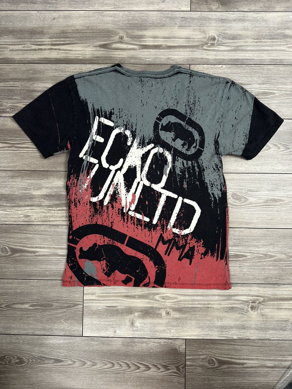 Affliction Crazy Y2K Ecko Unltd. MMA Cyber Grunge T Shirt Size US XL / EU 56 / 4 - 2 Thumbnail