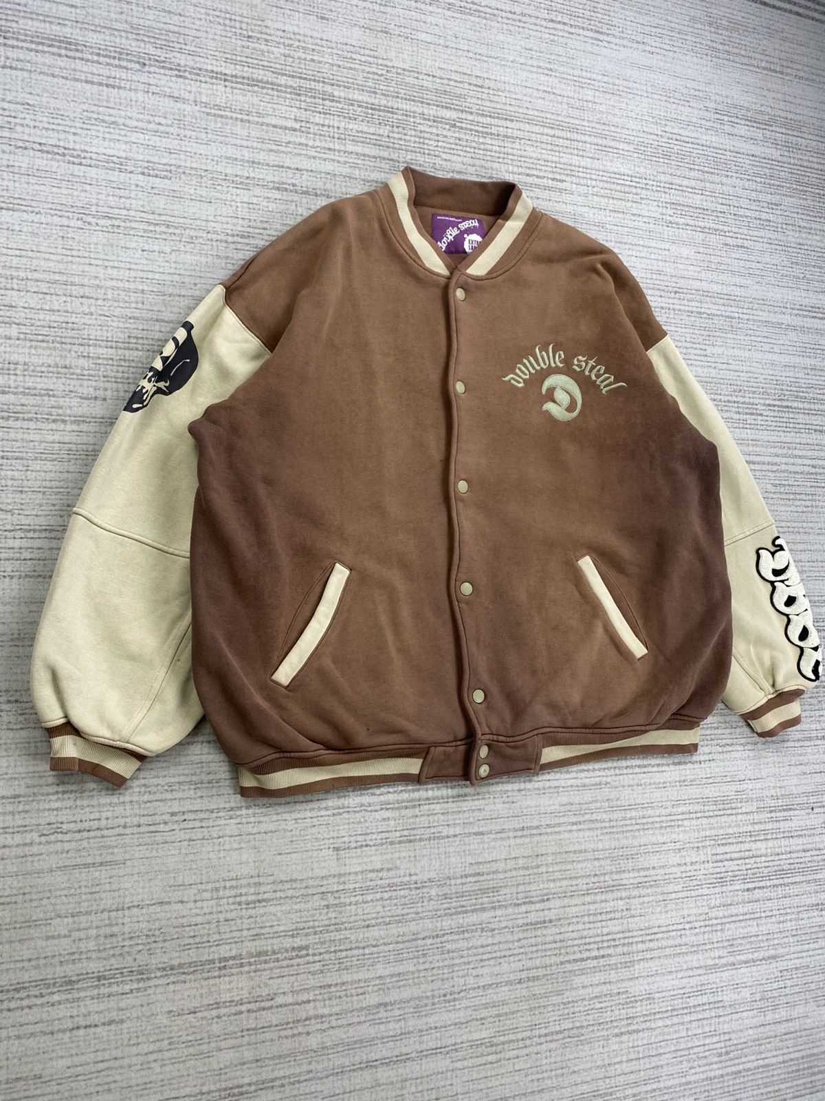 Vintage Vintage Double Steal Japanese Brand Varsity Jacket Size US XL / EU 56 / 4 - 4 Thumbnail