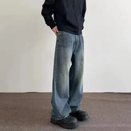 Japanese Brand Baggy Blue Denim Jeans, Grunge Jeans, Opium Jeans Size US 32 / EU 48 - 4 Thumbnail