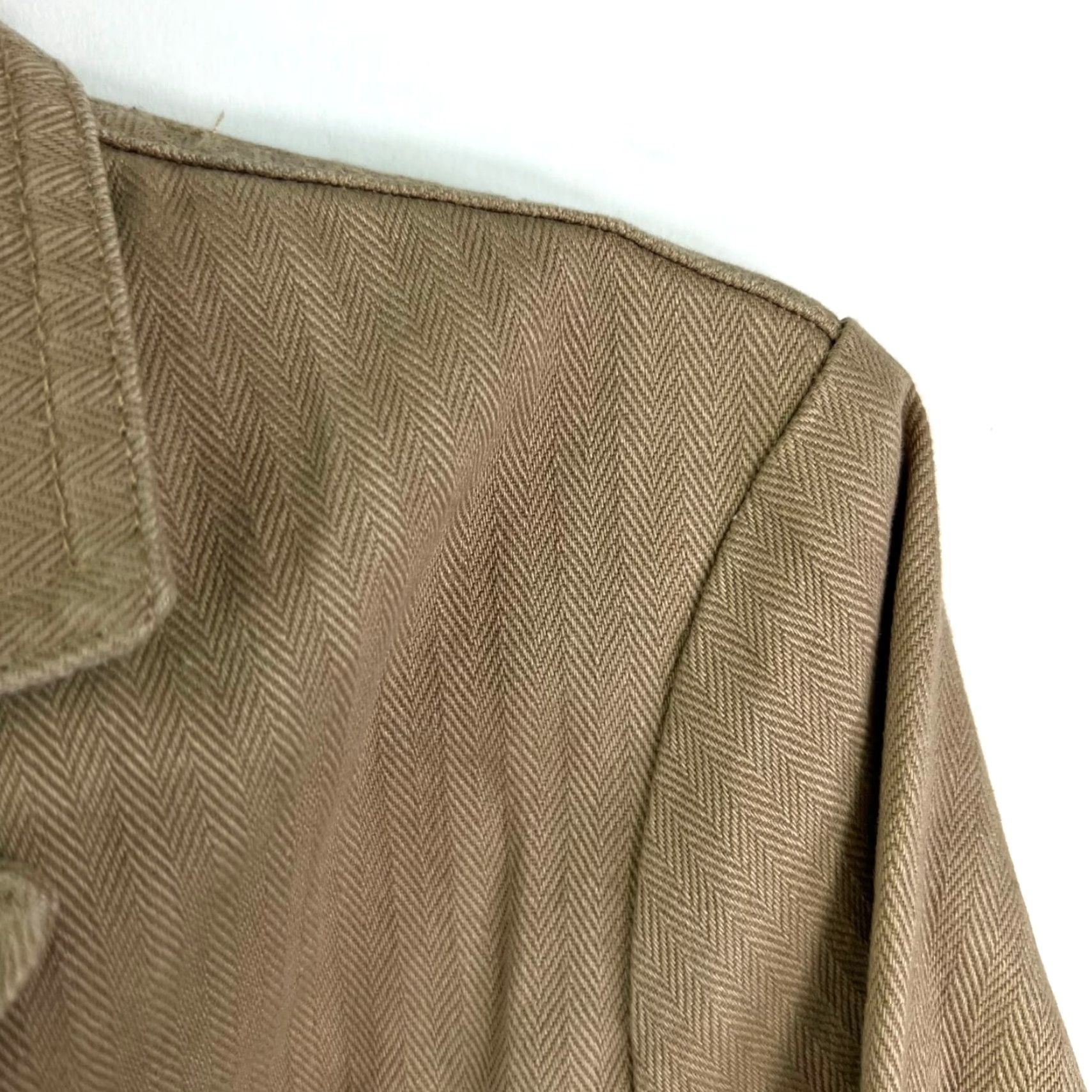 Gustin VINTAGE Austin Blazer Womens Notched Brown 100% Cotton Single-Breasted Tailored 42 in Chest Regular M Size Size M / US 6-8 / IT 42-44 - 2 Thumbnail