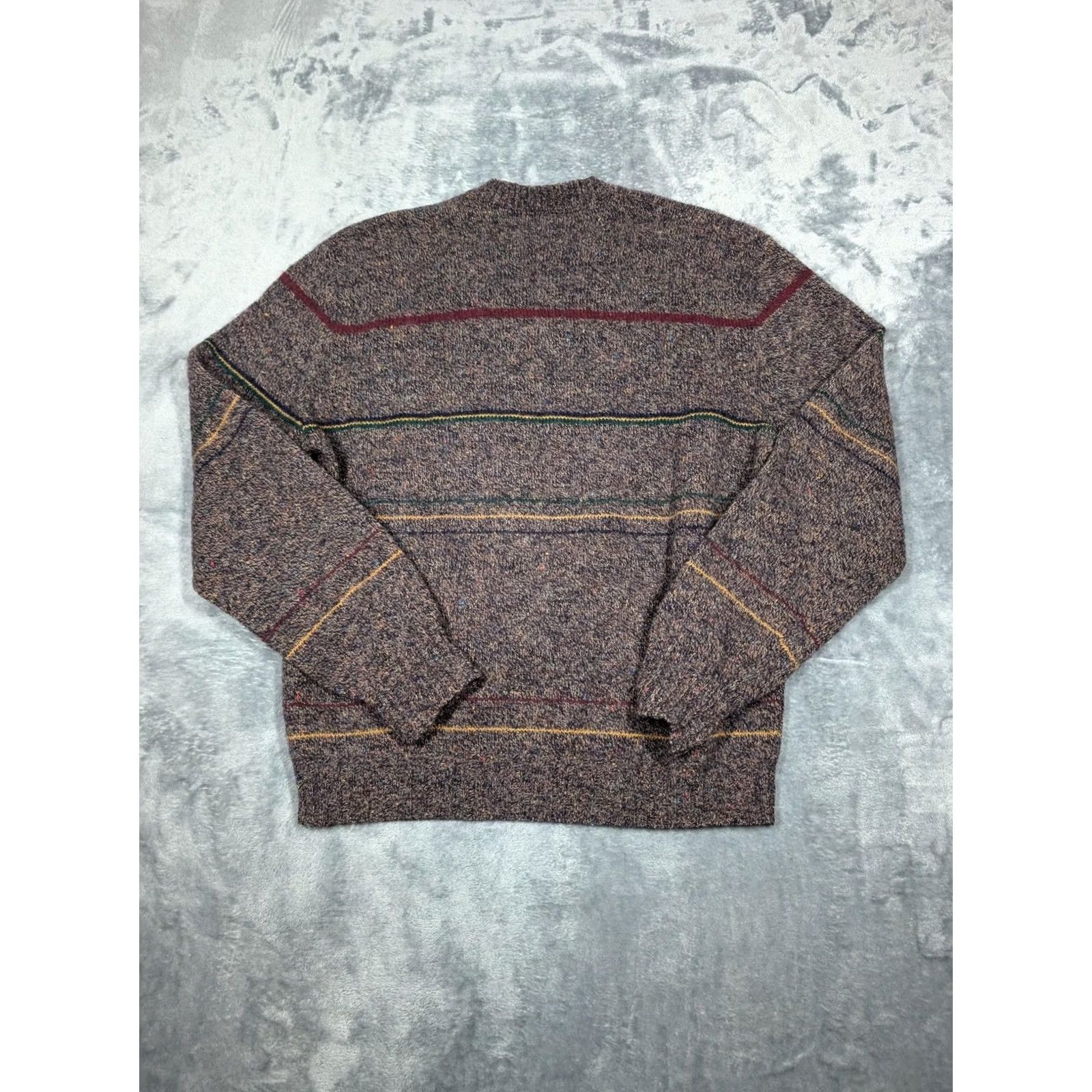 Vintage VINTAGE Robert Bruce Sweater Mens XL Brown Knit Stripe V Neck Made USA 90s Size US XL / EU 56 / 4 - 6 Thumbnail
