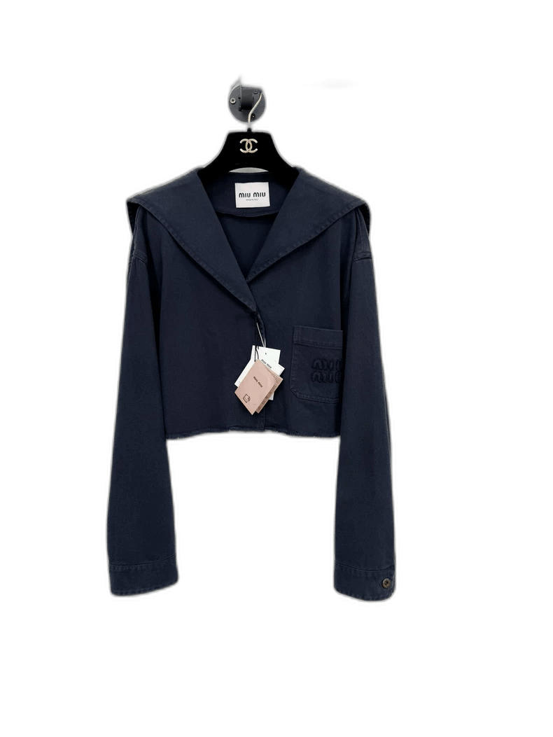 Miu Miu Miu Miu Distressed Denim Jacket with Tags Size S / US 4 / IT 40 - 1 Thumbnail
