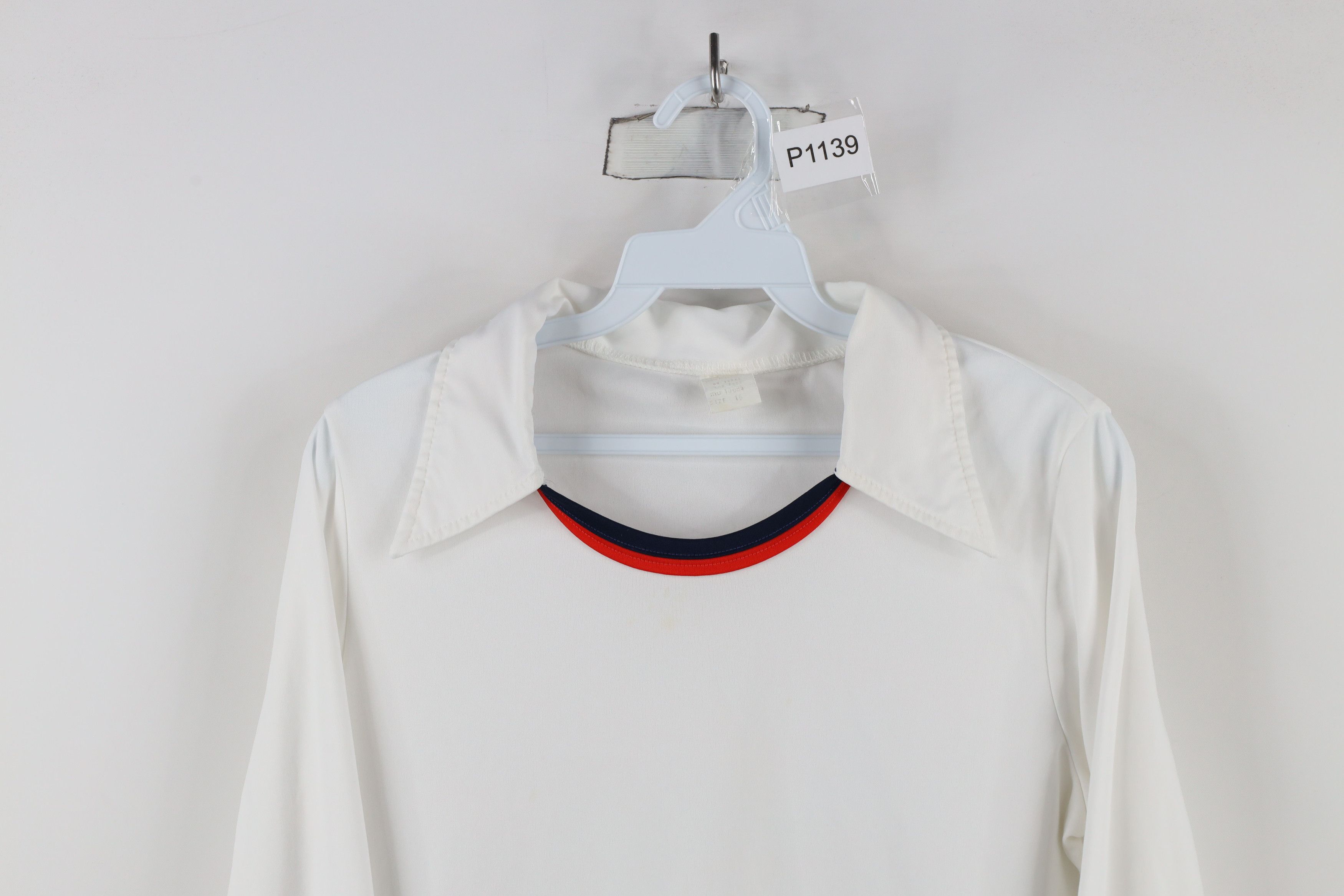 Vintage Vintage 70s Streetwear Collared Long Sleeve Polo Shirt USA Size XXL / US 16-18 / IT 52-54 - 2 Thumbnail