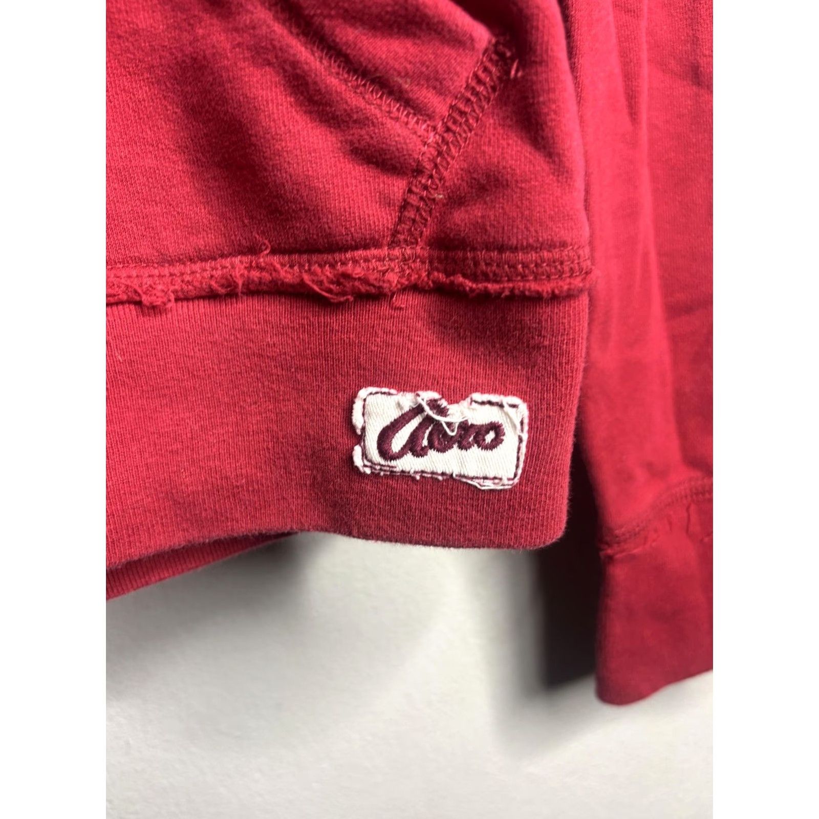 Aeropostale VINTAGE Aeropostale Hoodie Girls S Red NYC Aero Fleece Pullover Sweatshirt Logo Y2K Size S / US 4 / IT 40 - 3 Thumbnail