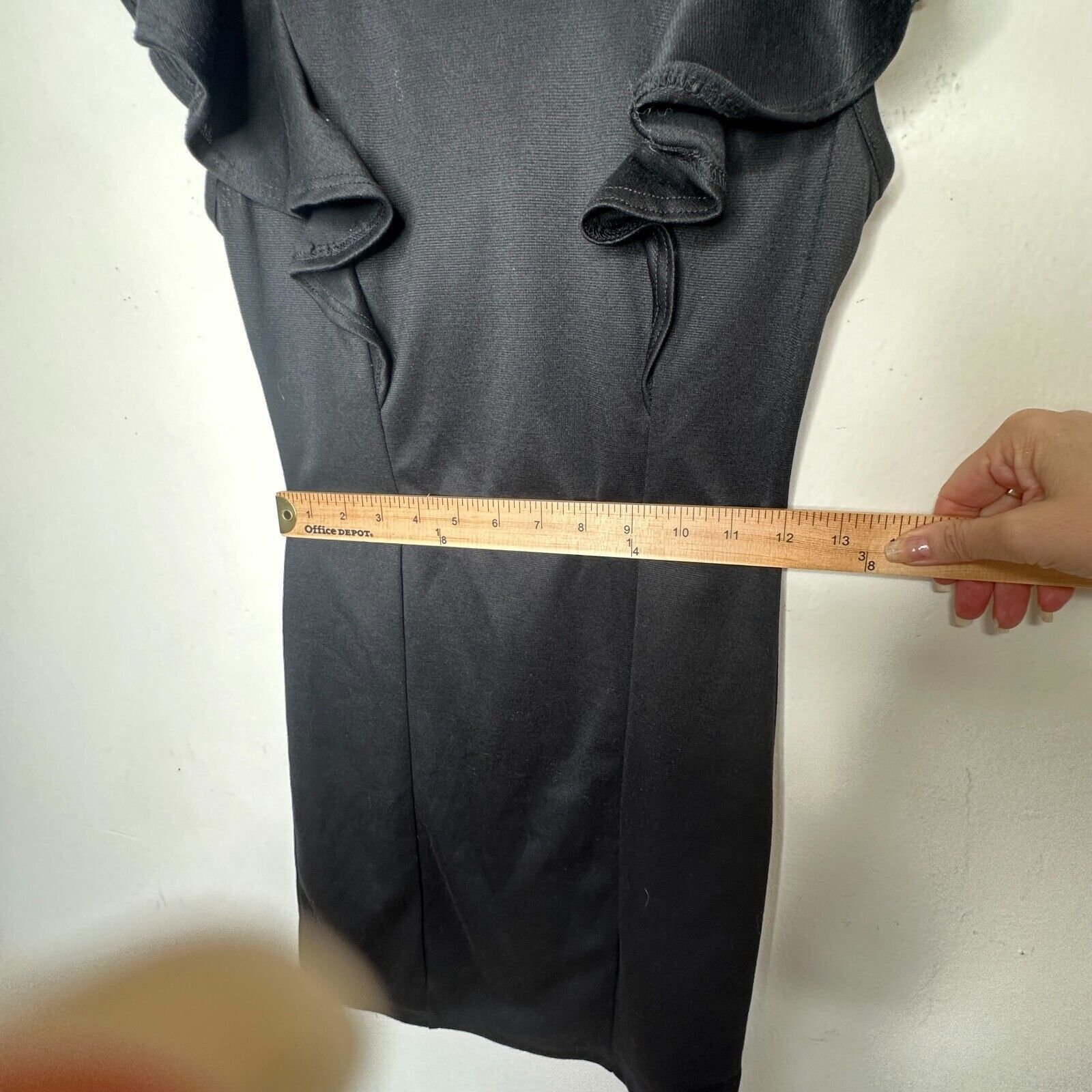 Other 21 Satin Black Ruffle Sleeveless Mini Exposed Back Design S Size S / US 4 / IT 40 - 8 Thumbnail