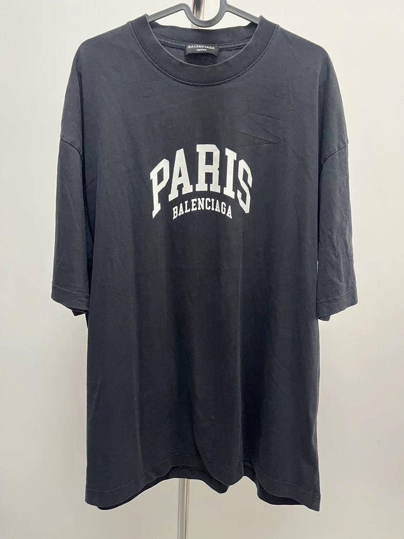 Balenciaga Balenciaga Paris Logo Short Sleeve T-shirt - dmc Size US M / EU 48-50 / 2 - 1 Thumbnail