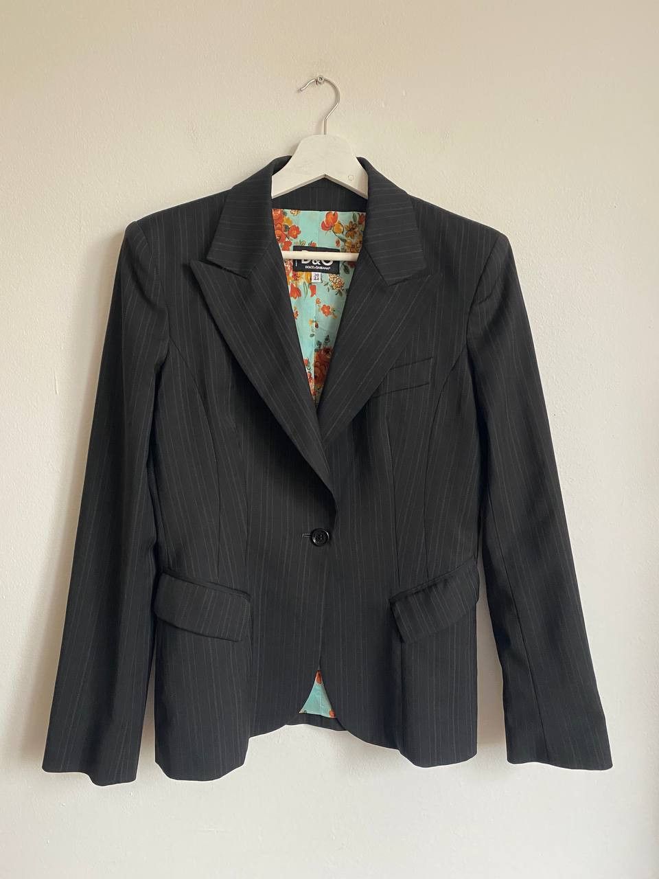 Dolce & Gabbana Dolche&Gabbana Wool Blend Stripe Fitted Jaccket SZ M Size M / US 6-8 / IT 42-44 - 1 Thumbnail
