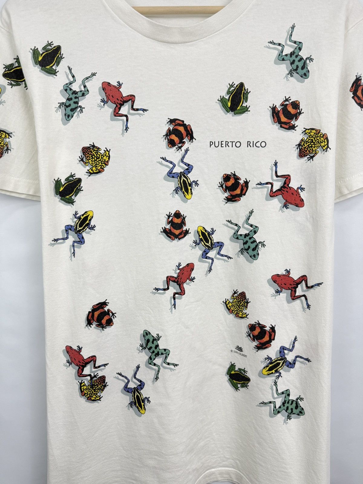 Hanes 🇵🇷🐸 Vintage 90s Dan Gilbert Poison Dart Frogs Puerto Rico Tee Size US M / EU 48-50 / 2 - 4 Thumbnail