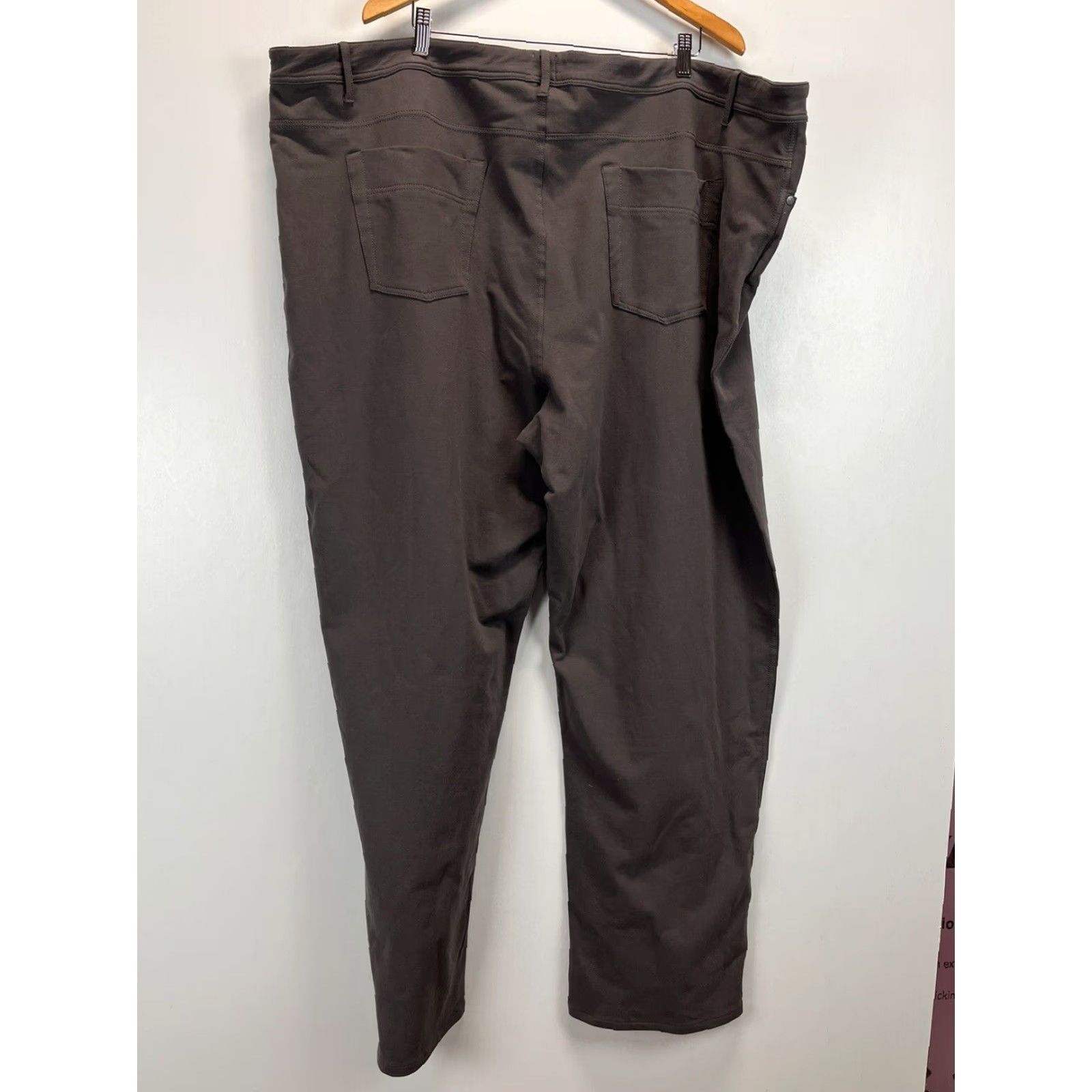 Vintage Swet Tailor Pants Mens 54x34 Big & Tall Casual Stretch Cotton Blend Brown Grey 5-Pocket Design Straight Inseam 34 NWT Size US 38 / EU 54 - 3 Thumbnail