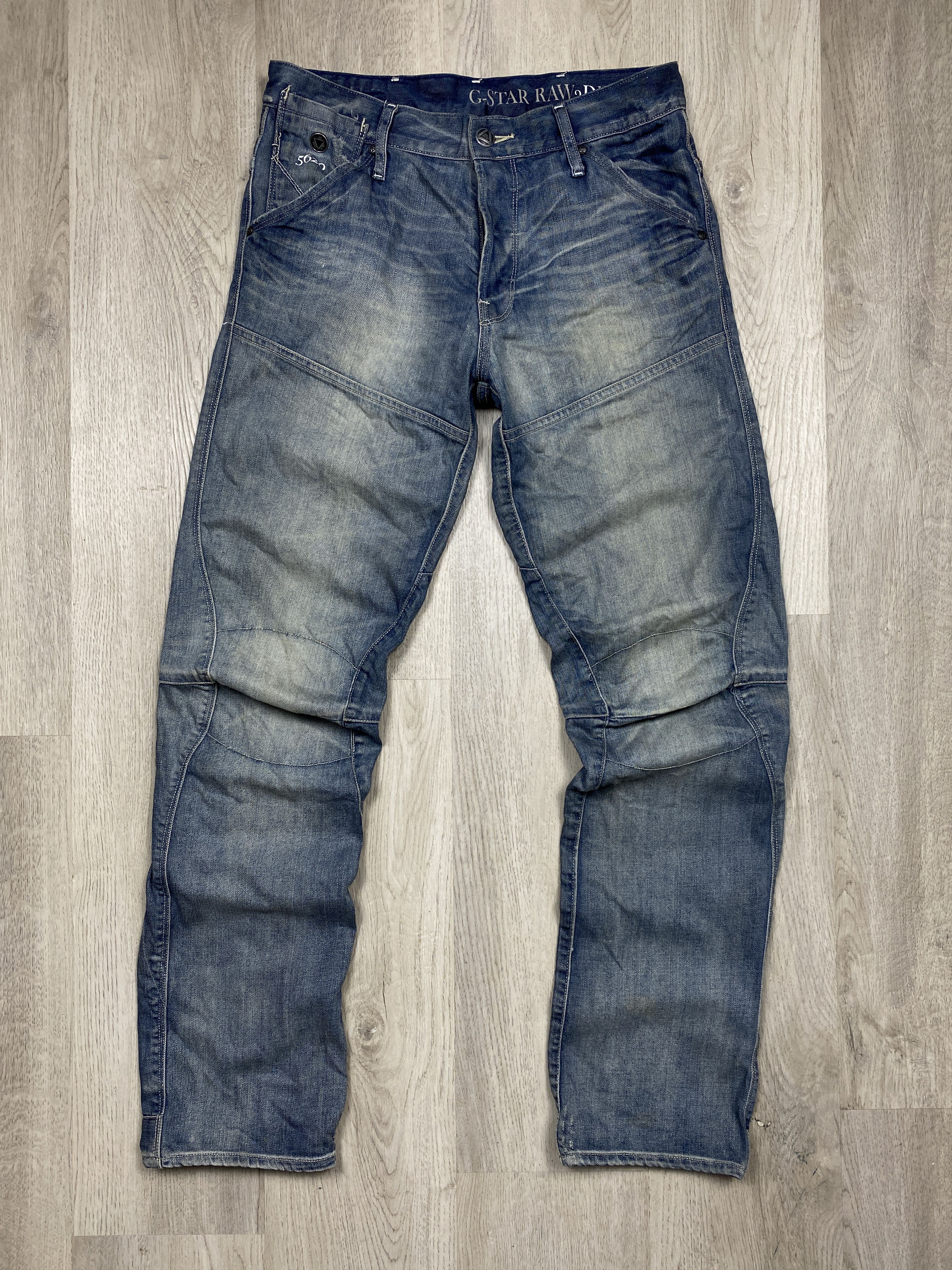 G-Star G Star Raw Mens 3D Tapered Denim Pants Double Knee Y2K Size US 30 / EU 46 - 6 Thumbnail