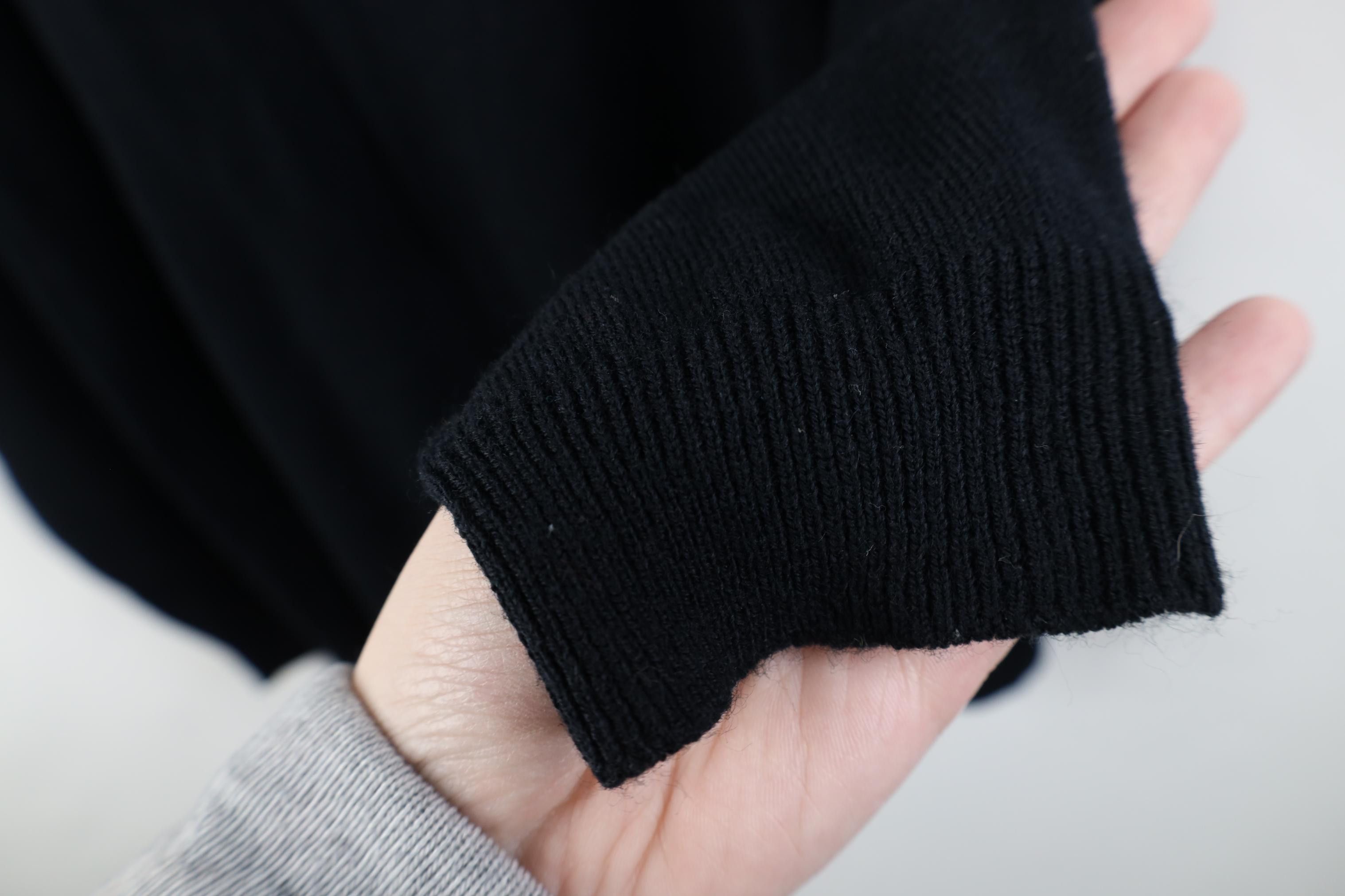 Vintage Vintage 90s Streetwear Knit Mock Neck Sweater Black Acrylic Size US XL / EU 56 / 4 - 6 Thumbnail
