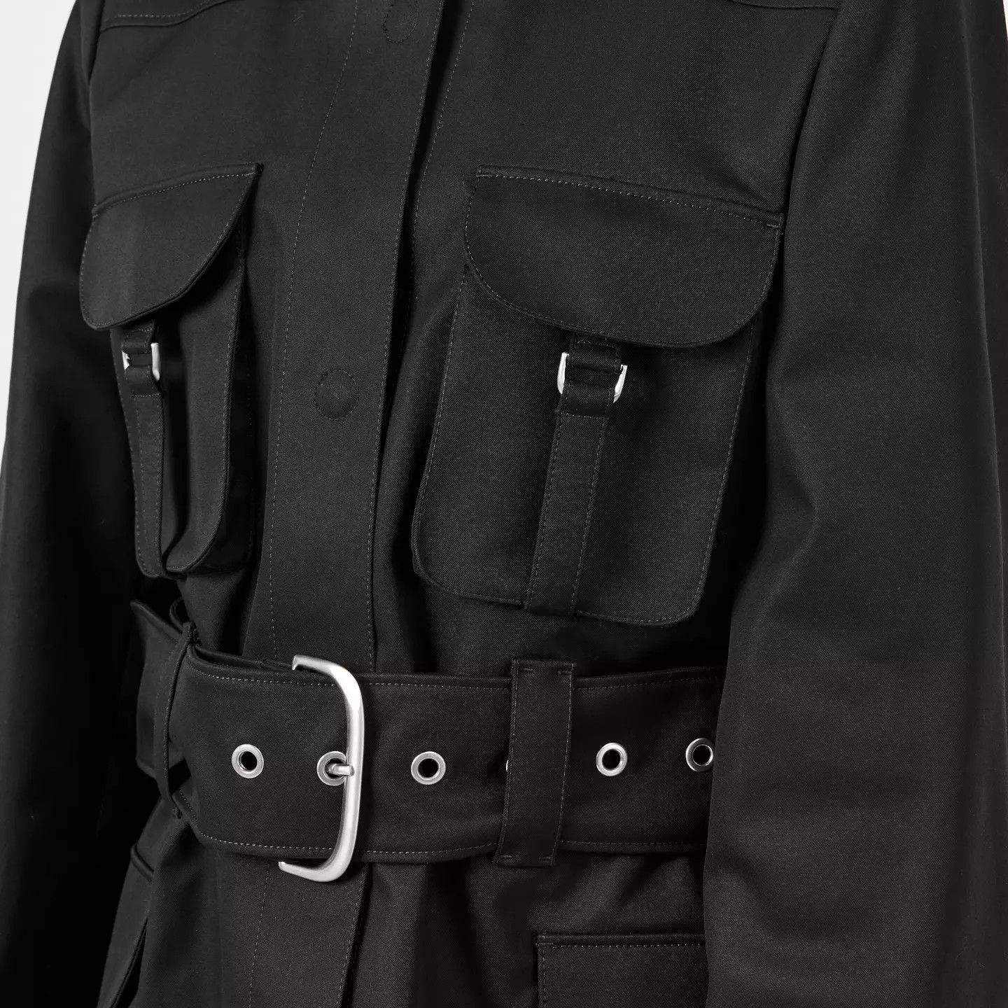 Off-White o1y1125 Belt Jacket in Black Size S / US 4 / IT 40 - 5 Thumbnail