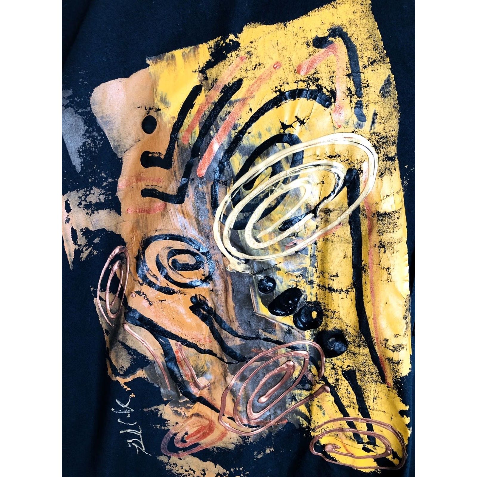 Vintage MISKEEN ORIGINALS / HAND PAINTED - Mens 4XL Hip Hop Vintage Shirt Shirt Mens 4XL Black Hip Hop Hand-Painted VINTAGE Size US XXL / EU 58 / 5 - 3 Thumbnail