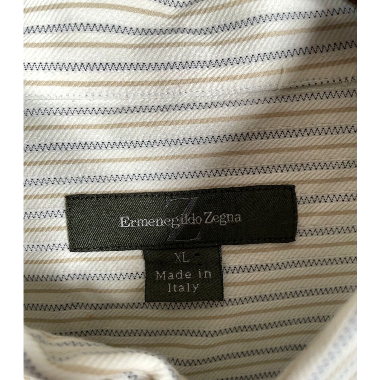 Ermenegildo Zegna VINTAGE Ermenegildo Zegna Men's Shirt XL Long Sleeve Cotton Collared Slim Fit Casual Dress Size US XL / EU 56 / 4 - 4 Thumbnail