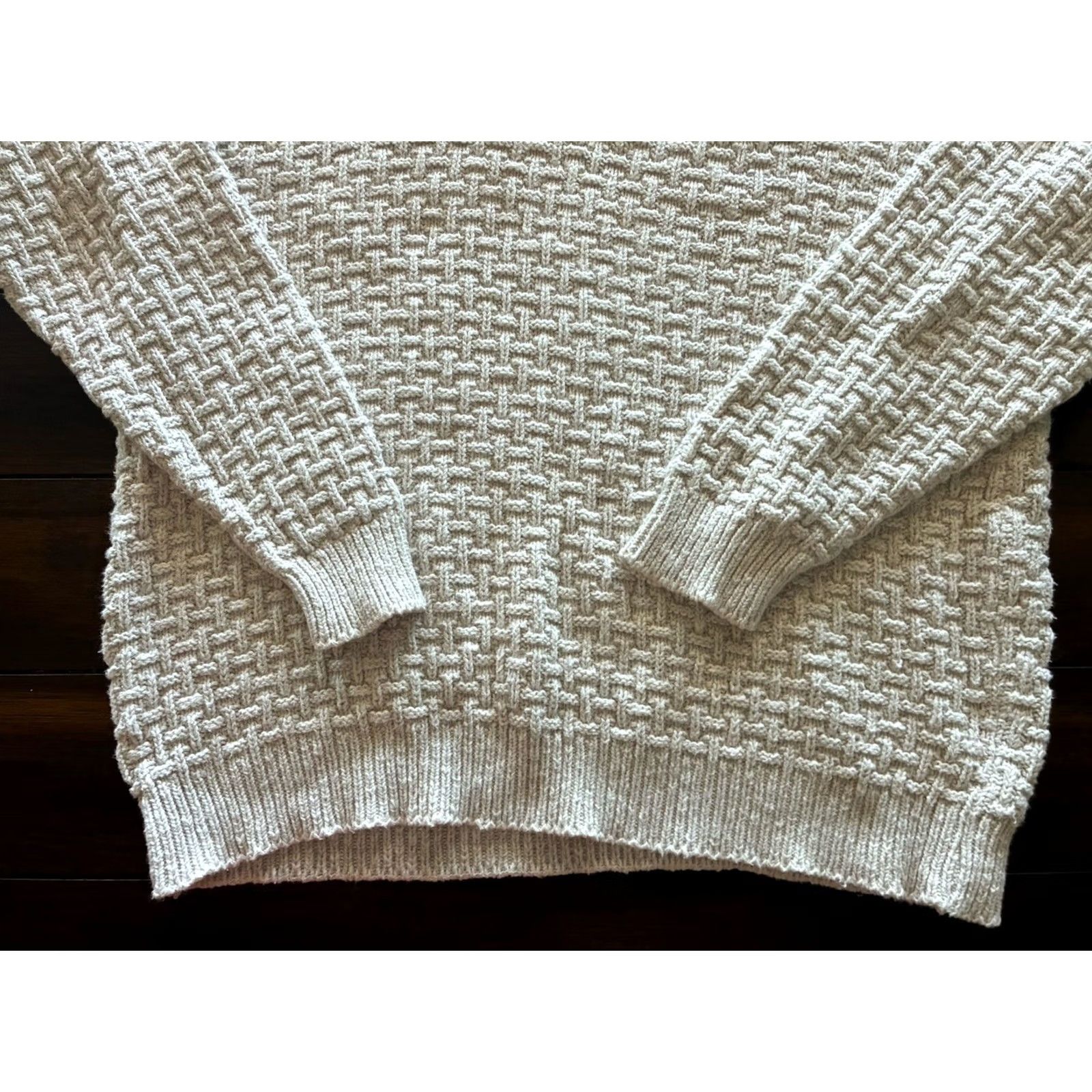 Eddie Bauer VINTAGE Eddie Bauer Sweater Womens Petite Small Ivory Pullover Knit 100% Cotton Pullover White/ Ivory Womens PS Medium? Size S / US 4 / IT 40 - 3 Thumbnail