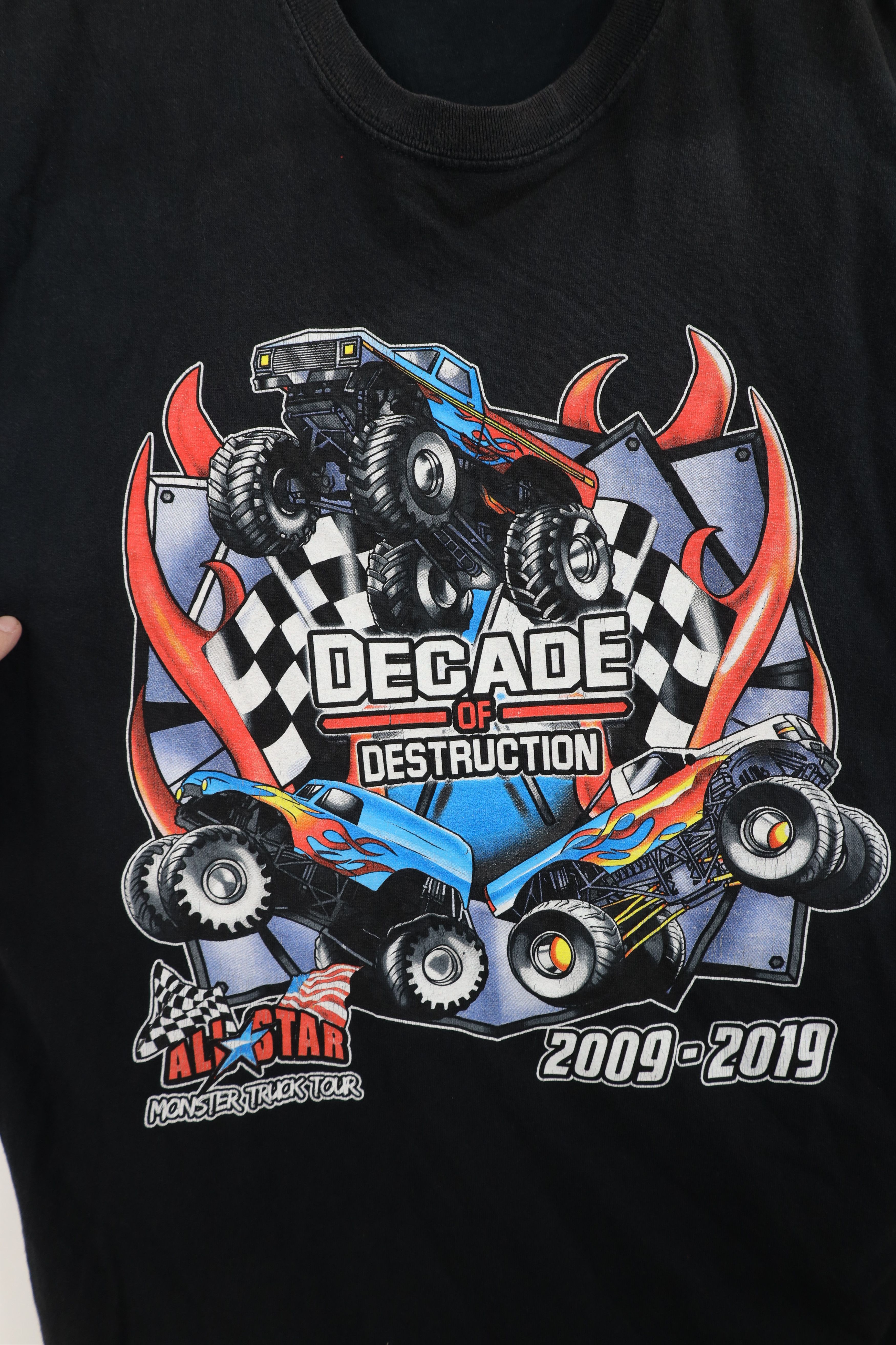 Vintage Y2K Streetwear All Star Monster Truck Tour T-Shirt Black Size US L / EU 52-54 / 3 - 4 Thumbnail
