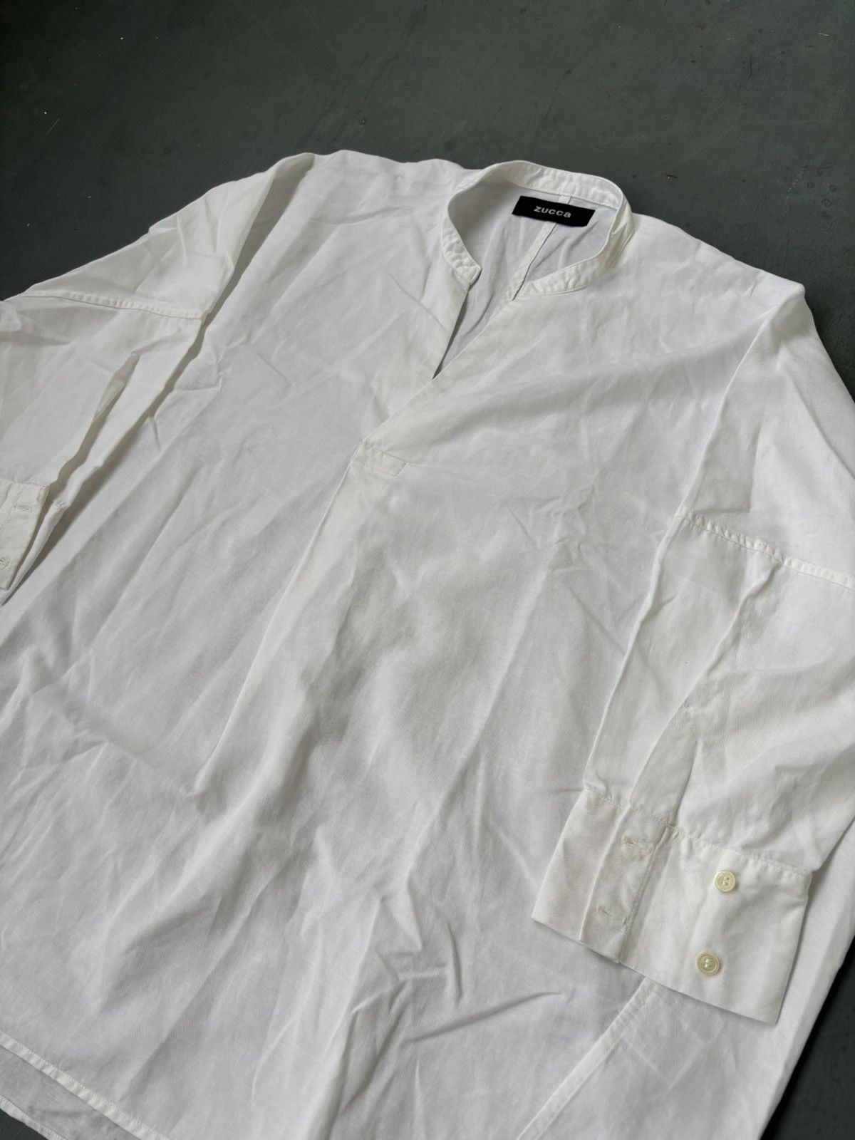 Zucca Vintage Zucca by Issey Miyake Mandarin Collar Boxy Shirt Size US XXL / EU 58 / 5 - 3 Thumbnail