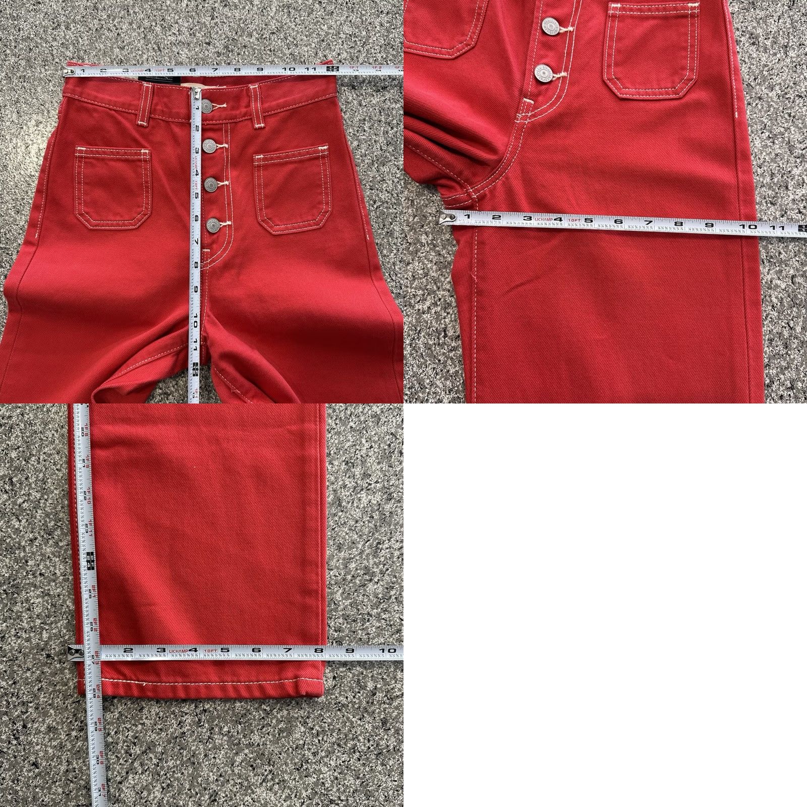 Levi's Levi's Premium Ribcage Straight Ankle Jeans Womens 23x29 High Rise Button Fly Red Size 40" / US 18 - 8 Thumbnail