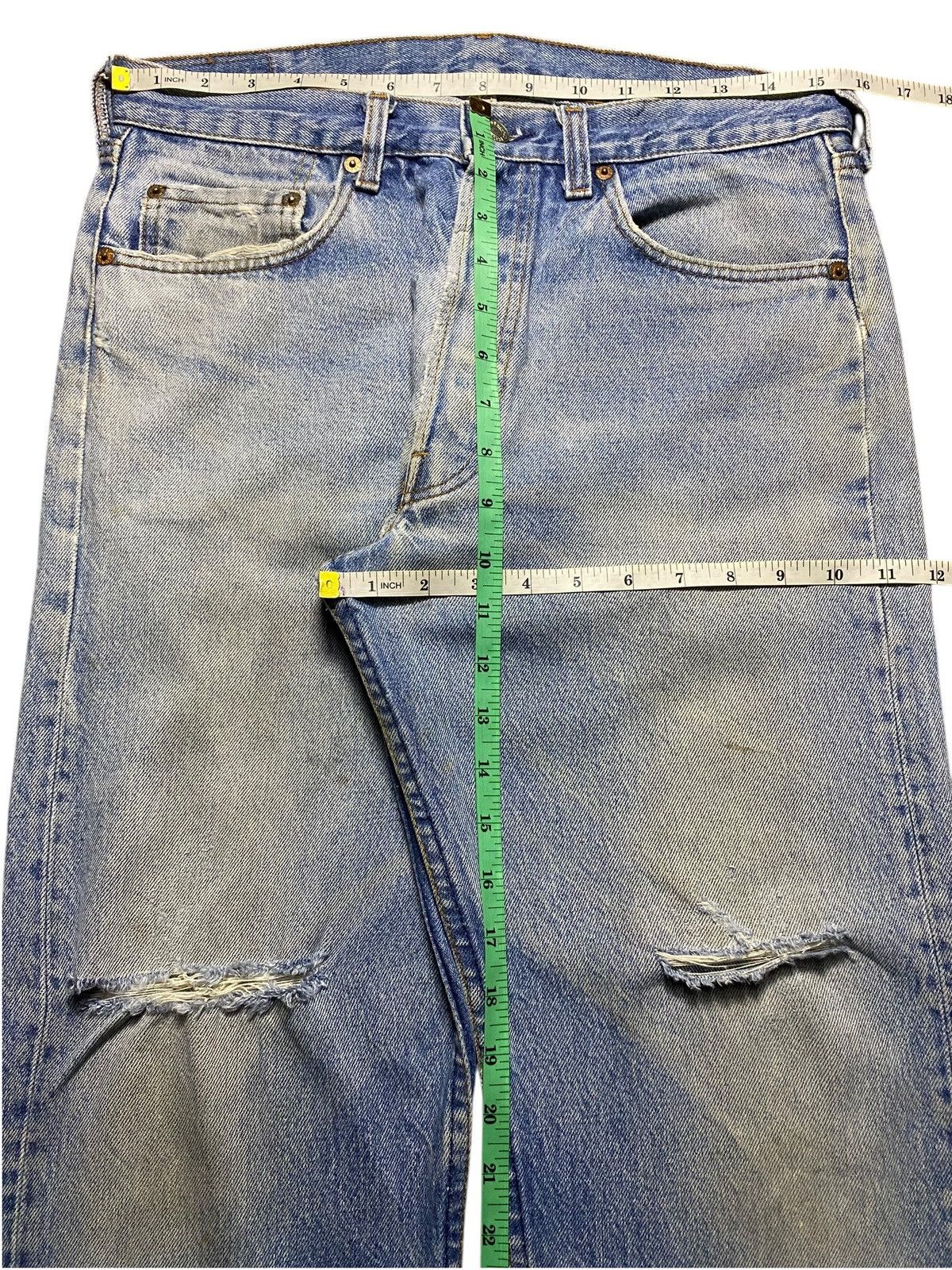 Levi's Vintage Levis 501 80s ButtonFly Distressed Loose Jeans Size US 32 / EU 48 - 15 Thumbnail