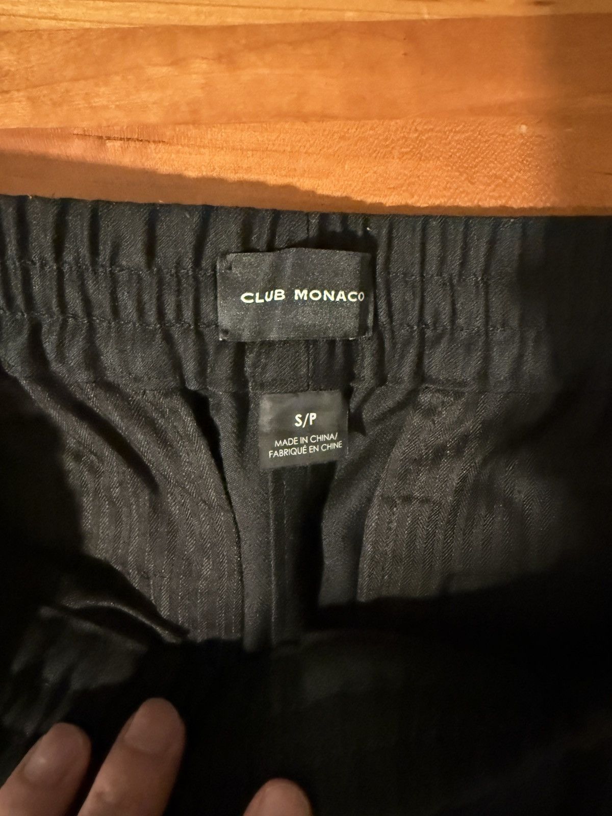 Club Monaco Dk Grey Wool Drawstring Waist Dress Pant with Ribbon Piping Size US 30 / EU 46 - 7 Thumbnail