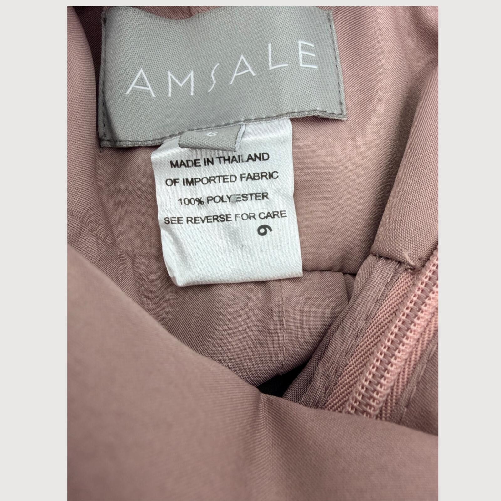 Other Amsale Bridesmaid Chiffon Maxi Dress Dusty Rose 6 Size M / US 6-8 / IT 42-44 - 3 Thumbnail