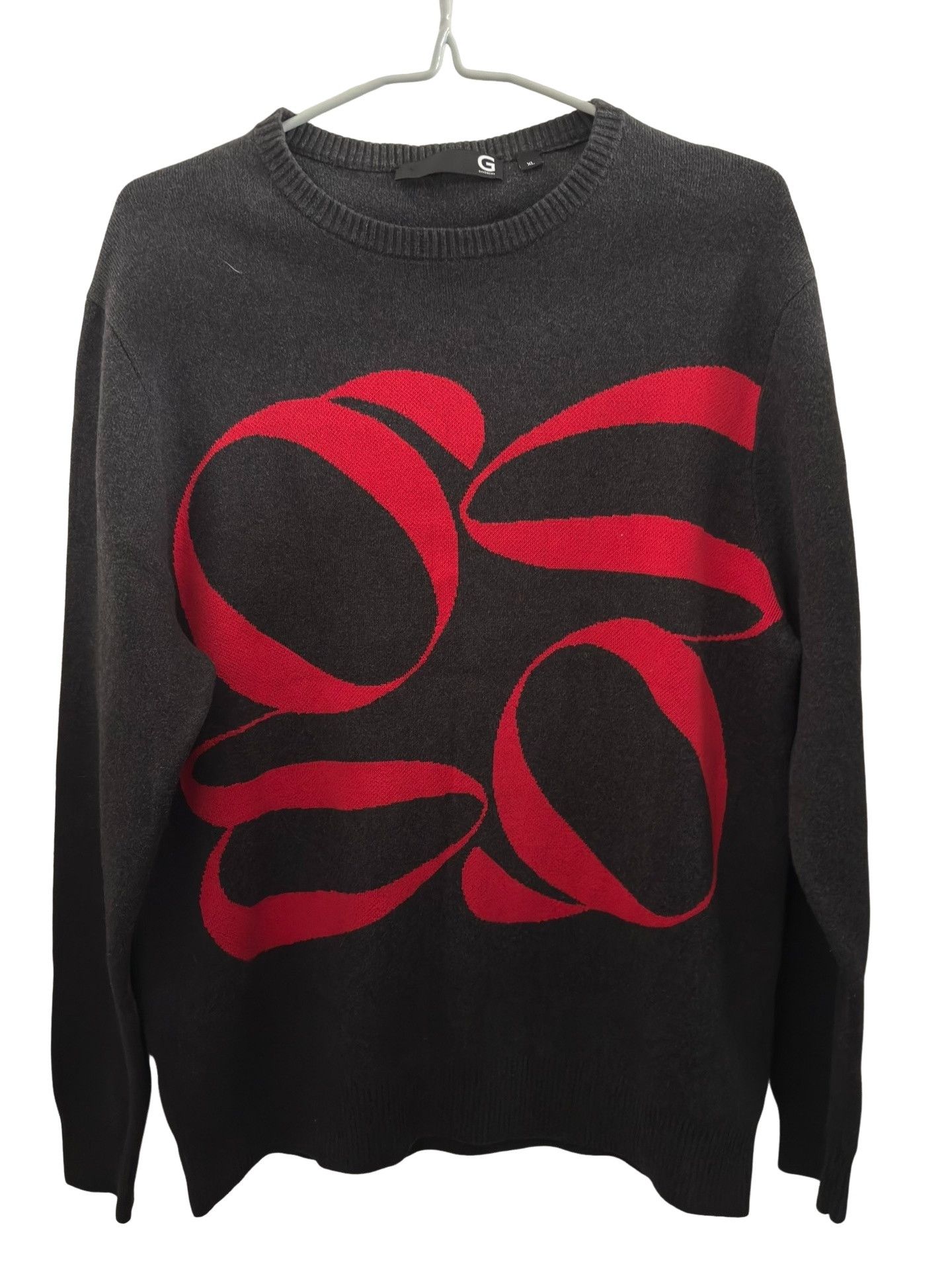 Givenchy Givenchy Red Graphic Logo Cotton Sweater XL Size US XL / EU 56 / 4 - 1 Thumbnail