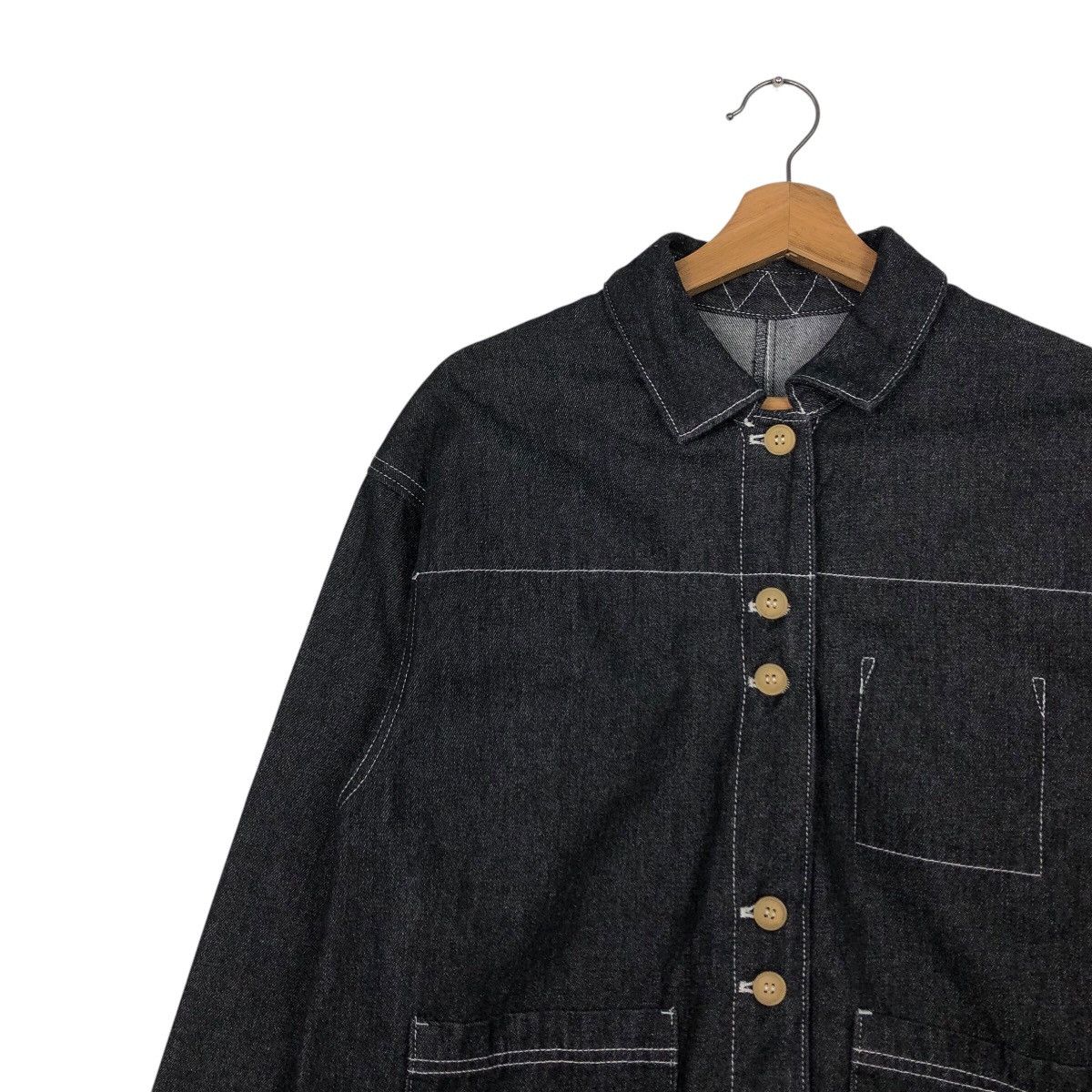 Japanese Brand 📌Vintage Denim Jacket Pou Dou Dou Trucker Issey Miyake Size US M / EU 48-50 / 2 - 8 Thumbnail