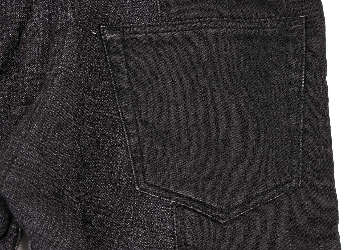 Junya Watanabe Black Denim Pants with Mixed Fabric Details, Size XS Size US 28 / EU 44 - 3 Thumbnail