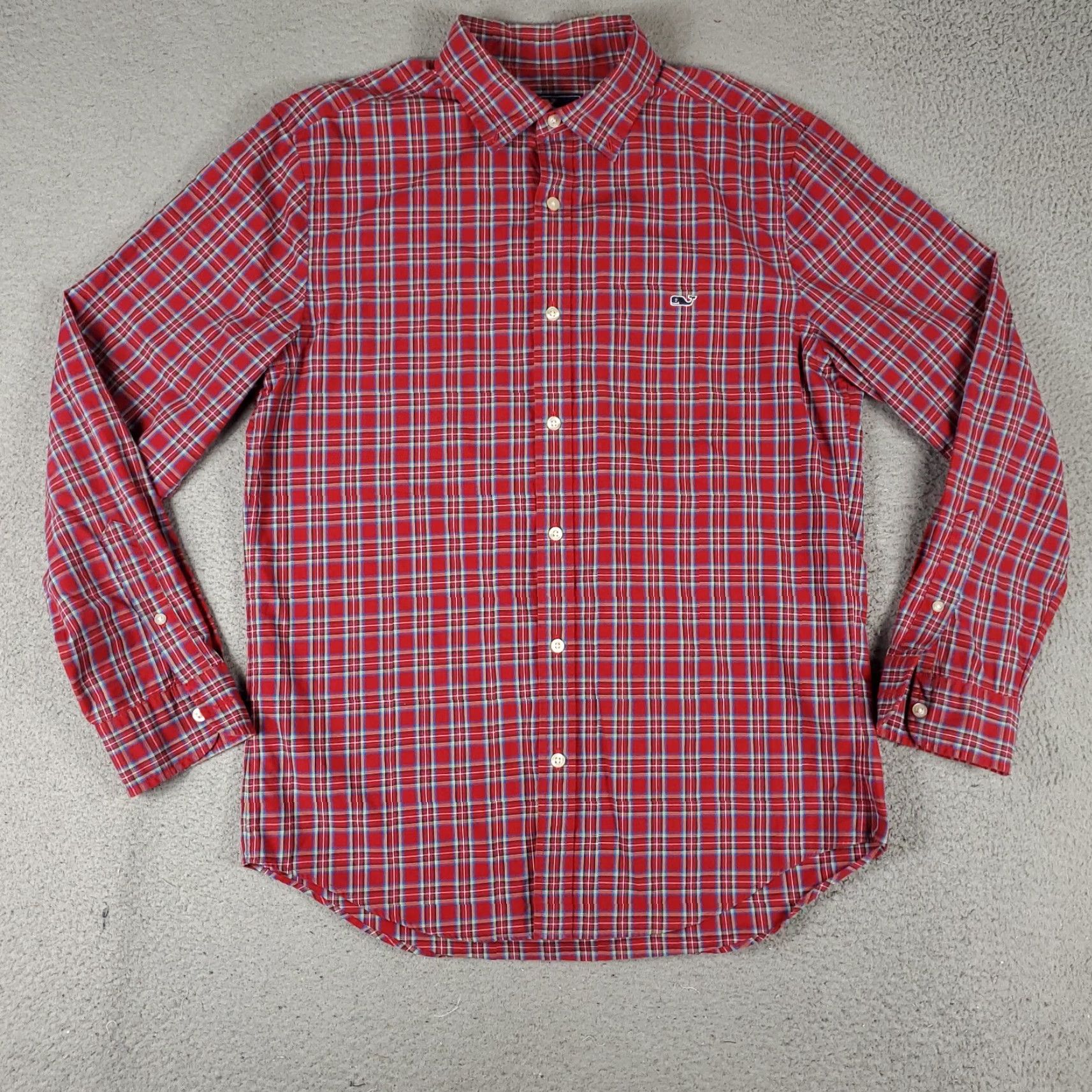 Vineyard Vines Vineyard Vines Shirt Adult Medium Red Plaid Button-Up Long Sleeve Cotton Mens Size US M / EU 48-50 / 2 - 2 Thumbnail