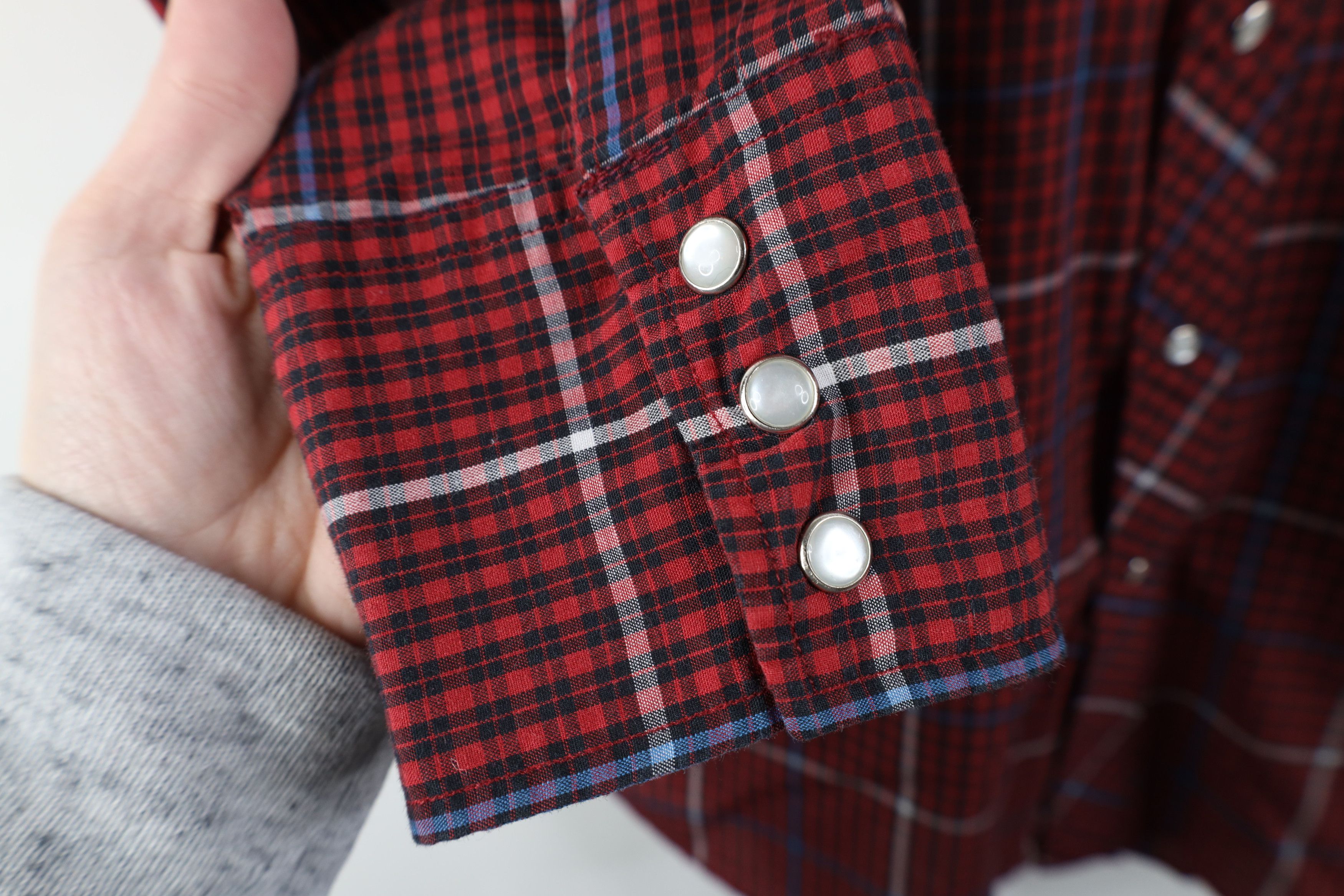 Vintage Vintage 80s 90s Rockabilly Cowboy Snap Button Shirt Plaid Size US L / EU 52-54 / 3 - 4 Thumbnail